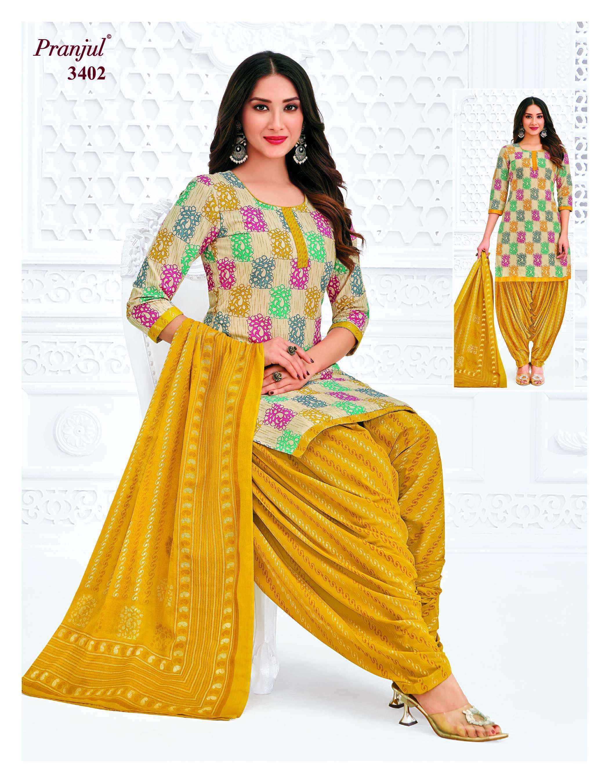 Pranjul Priyanshi Vol 34 Cotton Salwar Suits Surat Wholesaler ( 36 pcs Catalogue )