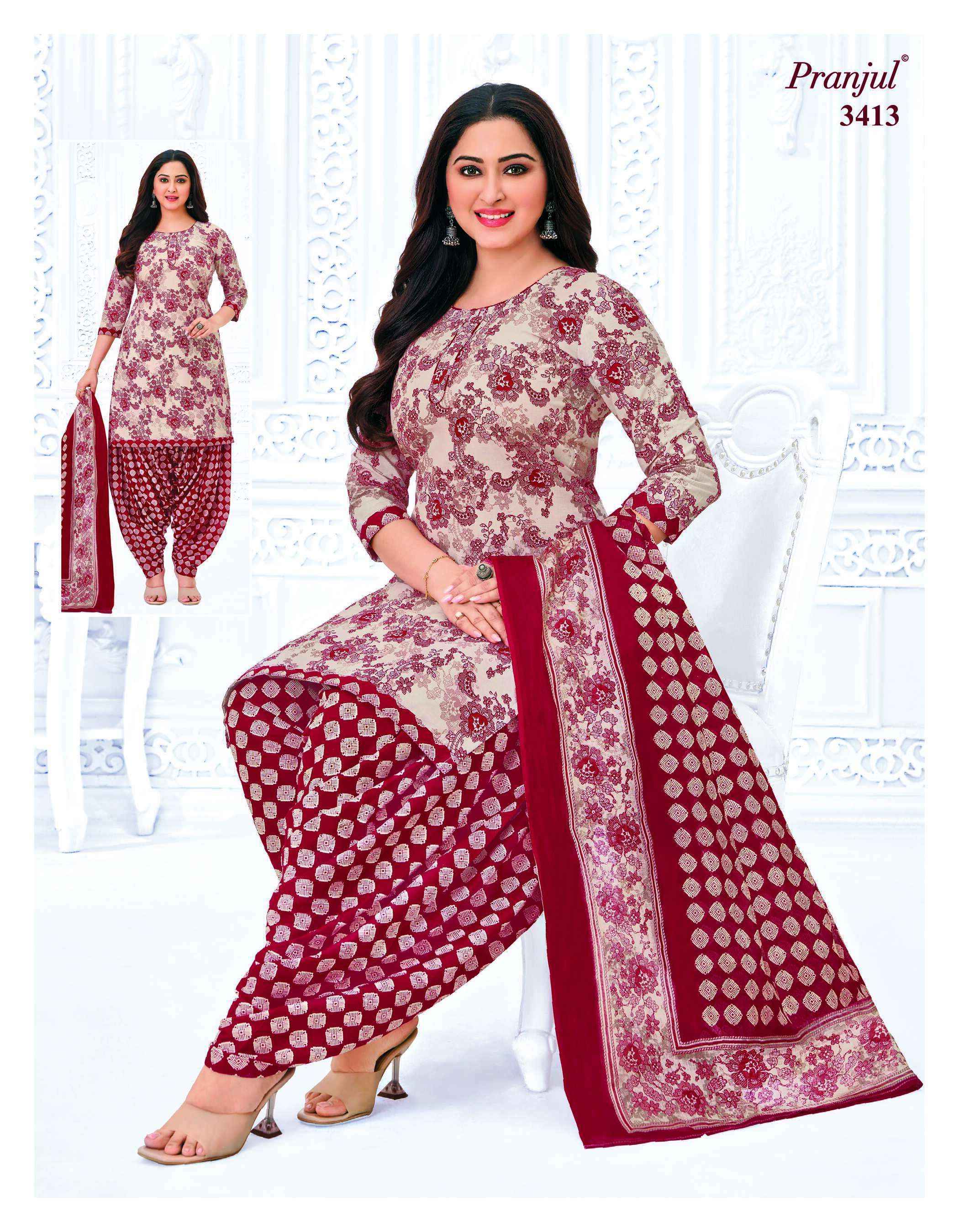 Pranjul Priyanshi Vol 34 Cotton Salwar Suits Surat Wholesaler ( 36 pcs Catalogue )