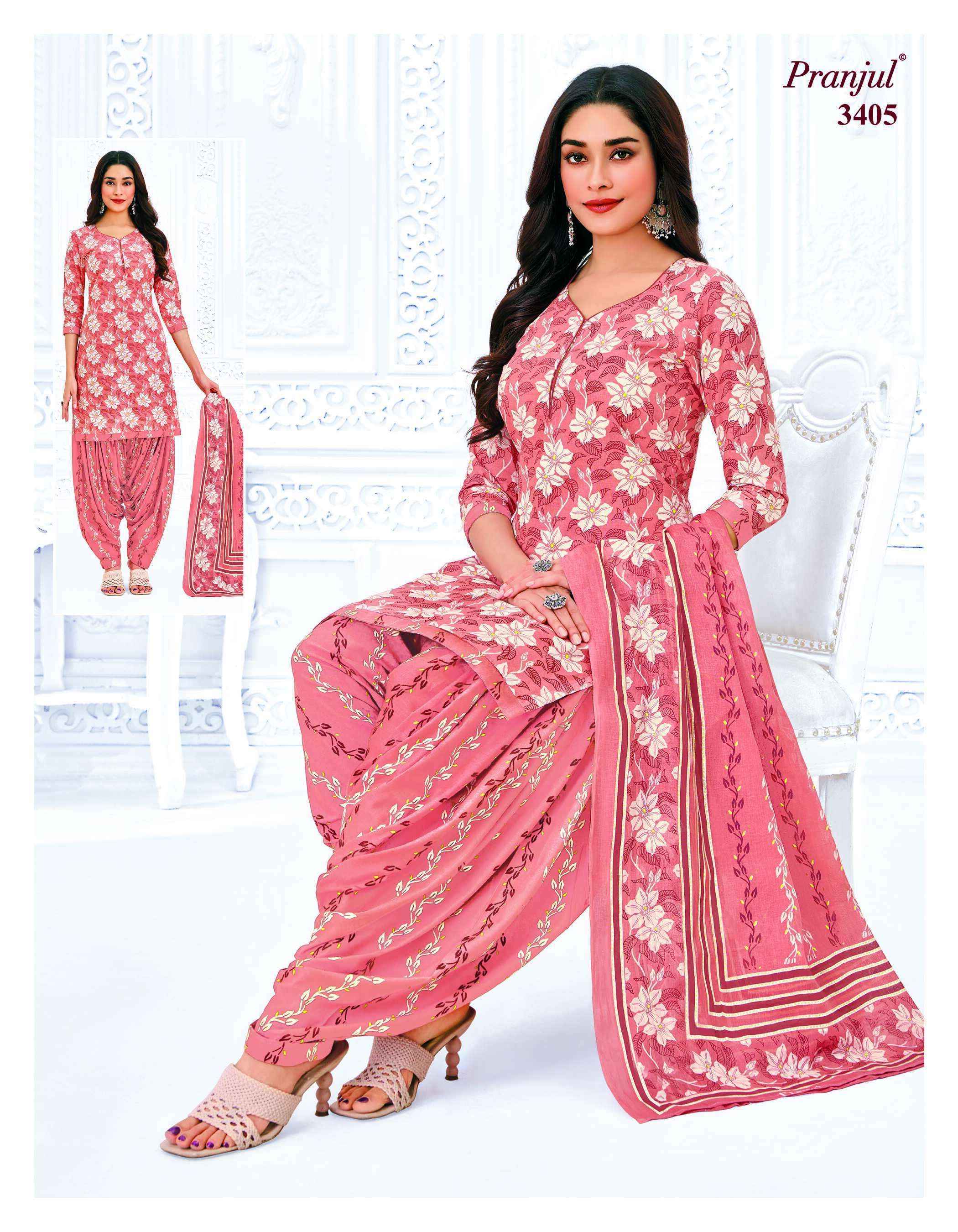 Pranjul Priyanshi Vol 34 Cotton Salwar Suits Surat Wholesaler ( 36 pcs Catalogue )