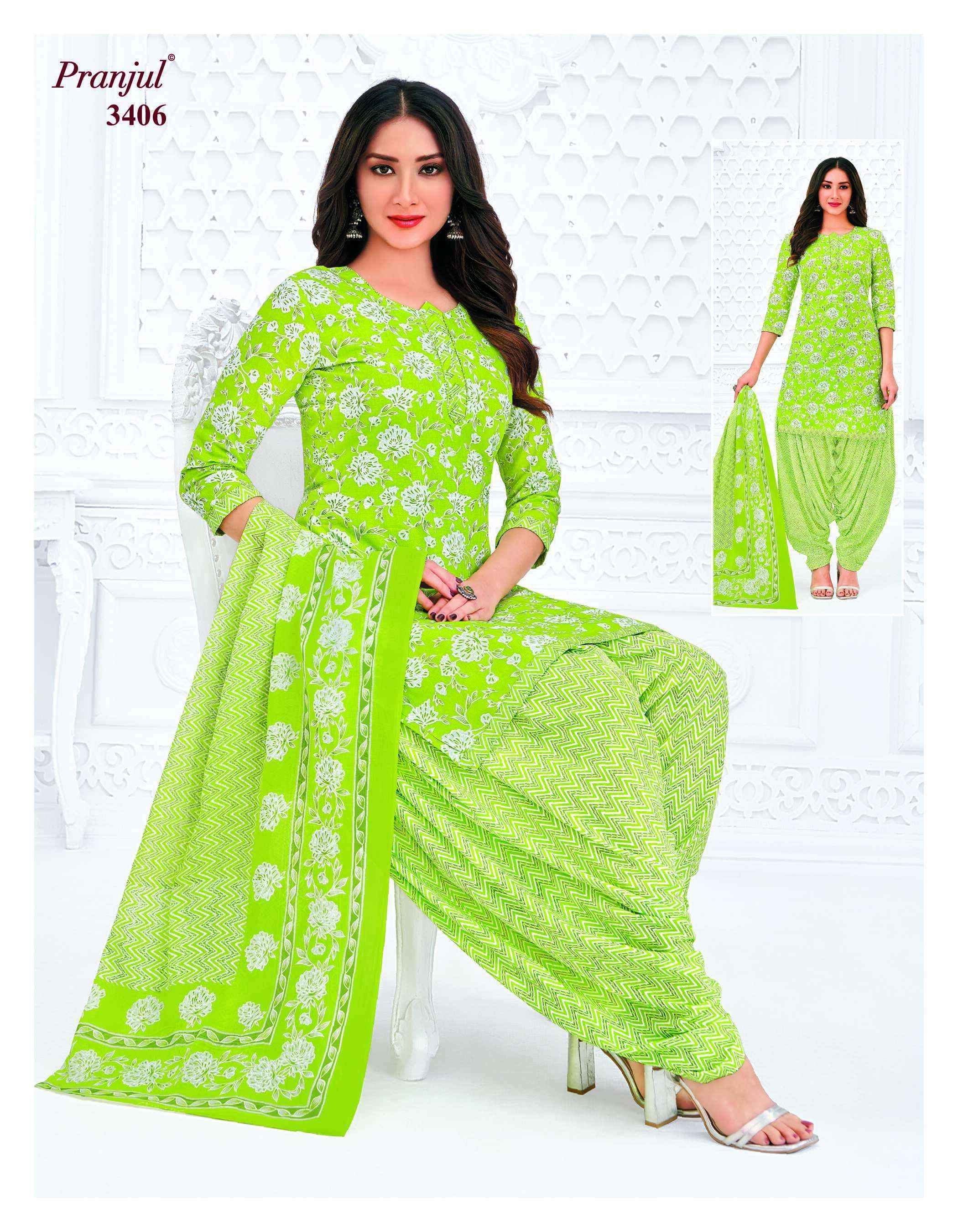 Pranjul Priyanshi Vol 34 Cotton Salwar Suits Surat Wholesaler ( 36 pcs Catalogue )