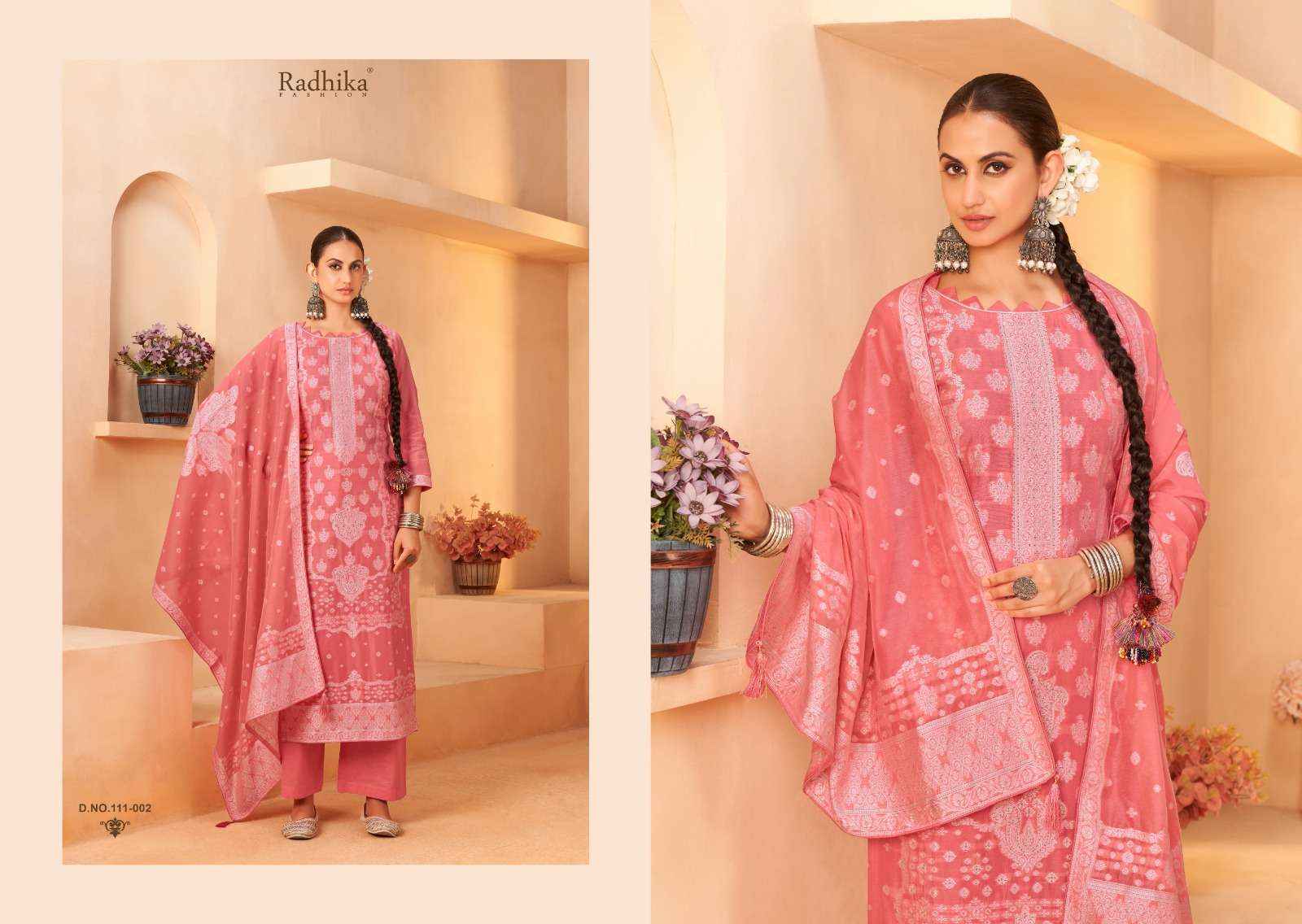 Radhika Azara Banarashi Adah Vol 5 Cotton Jacquard Suit Wholesale Textile ( 6 pcs Catalogue )