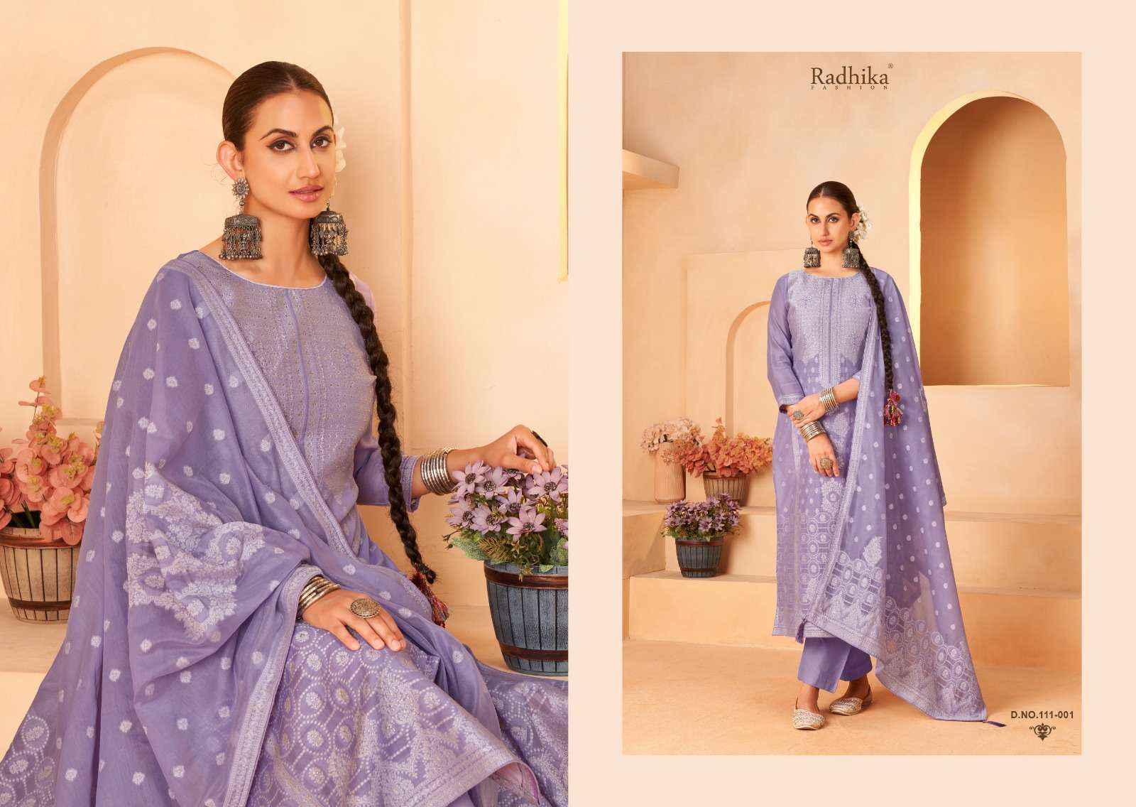 Radhika Azara Banarashi Adah Vol 5 Cotton Jacquard Suit Wholesale Textile ( 6 pcs Catalogue )