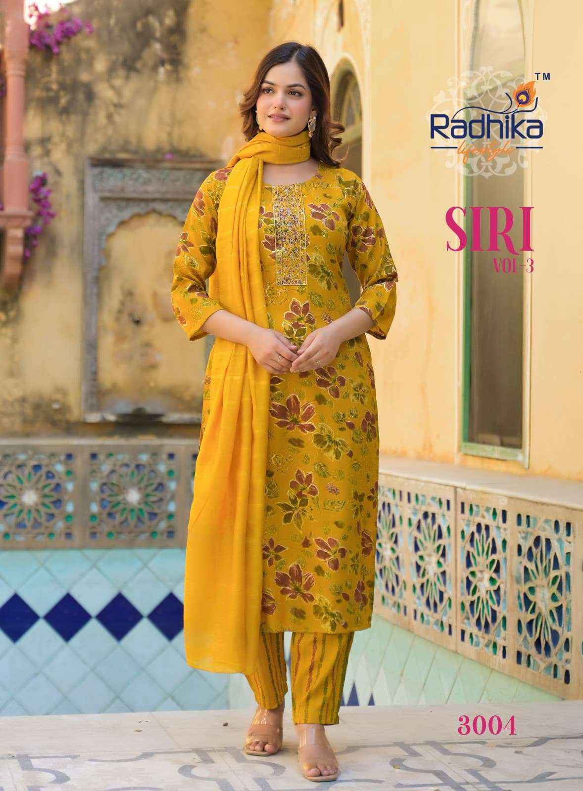 Radhika Lifestyle Siri Vol 3 Rayon Readymade Suit Wholesale Rate ( 8 Pcs Catalog )