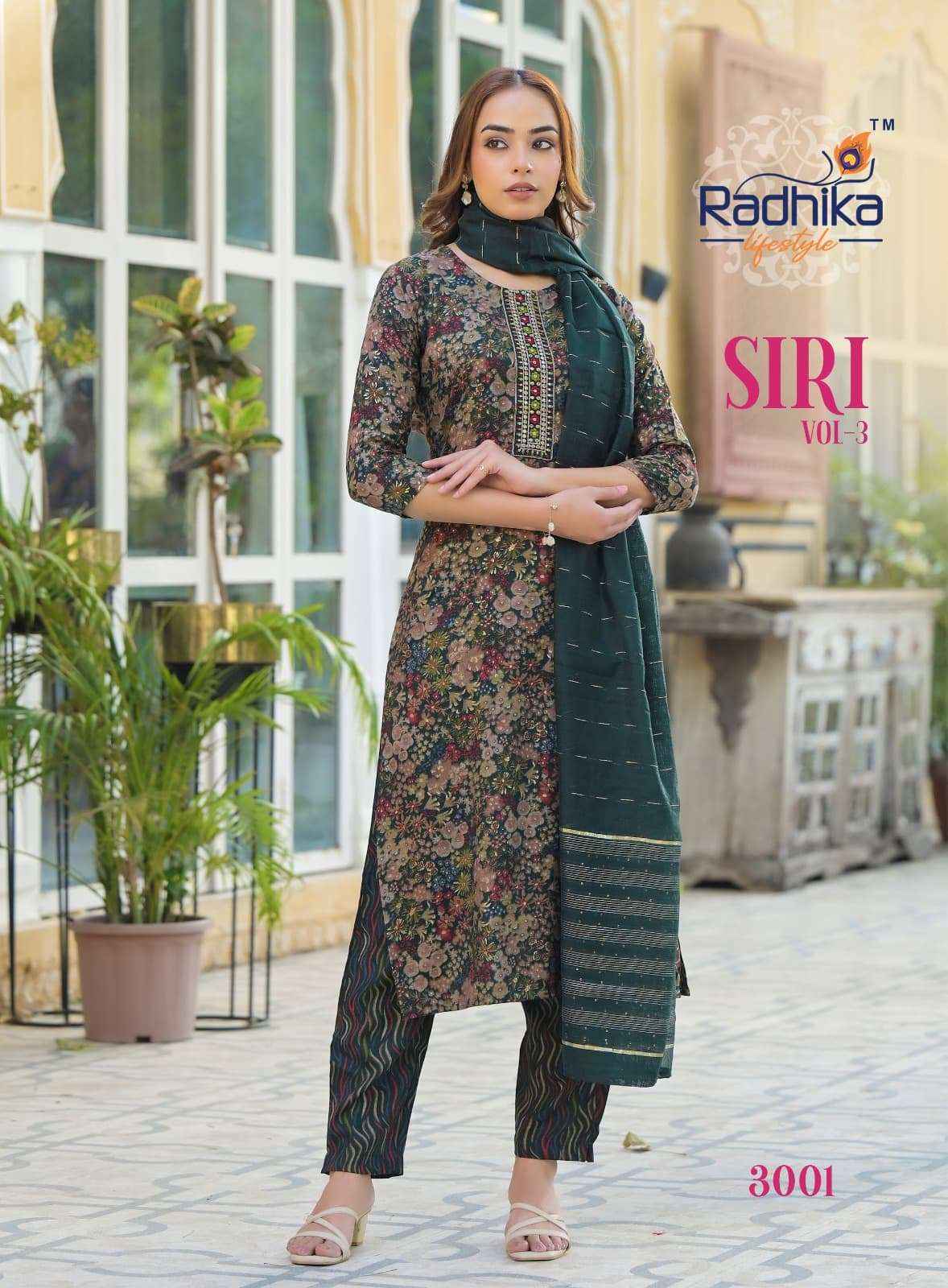 Radhika Lifestyle Siri Vol 3 Rayon Readymade Suit Wholesale Rate ( 8 Pcs Catalog )