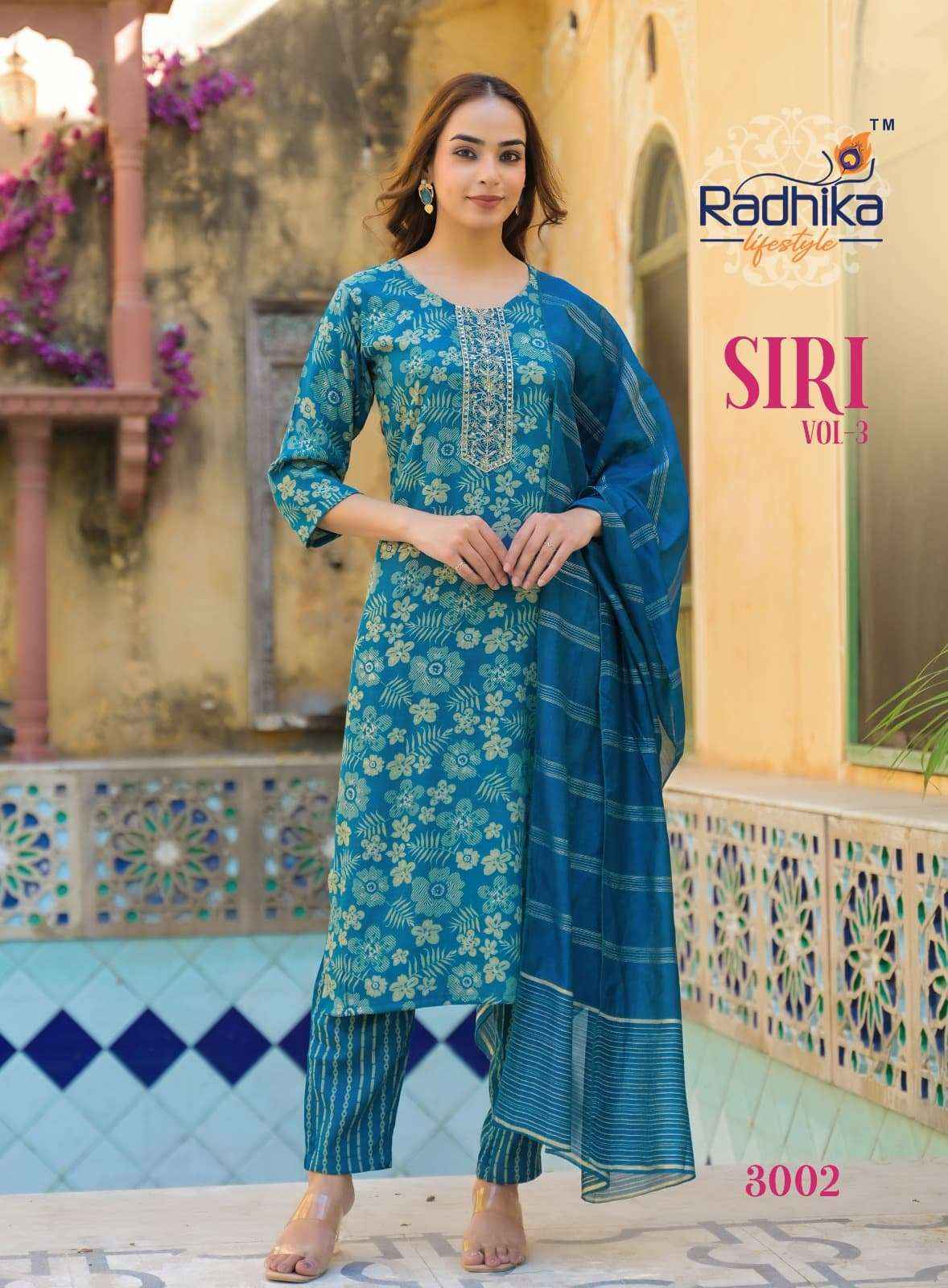 Radhika Lifestyle Siri Vol 3 Rayon Readymade Suit Wholesale Rate ( 8 Pcs Catalog )