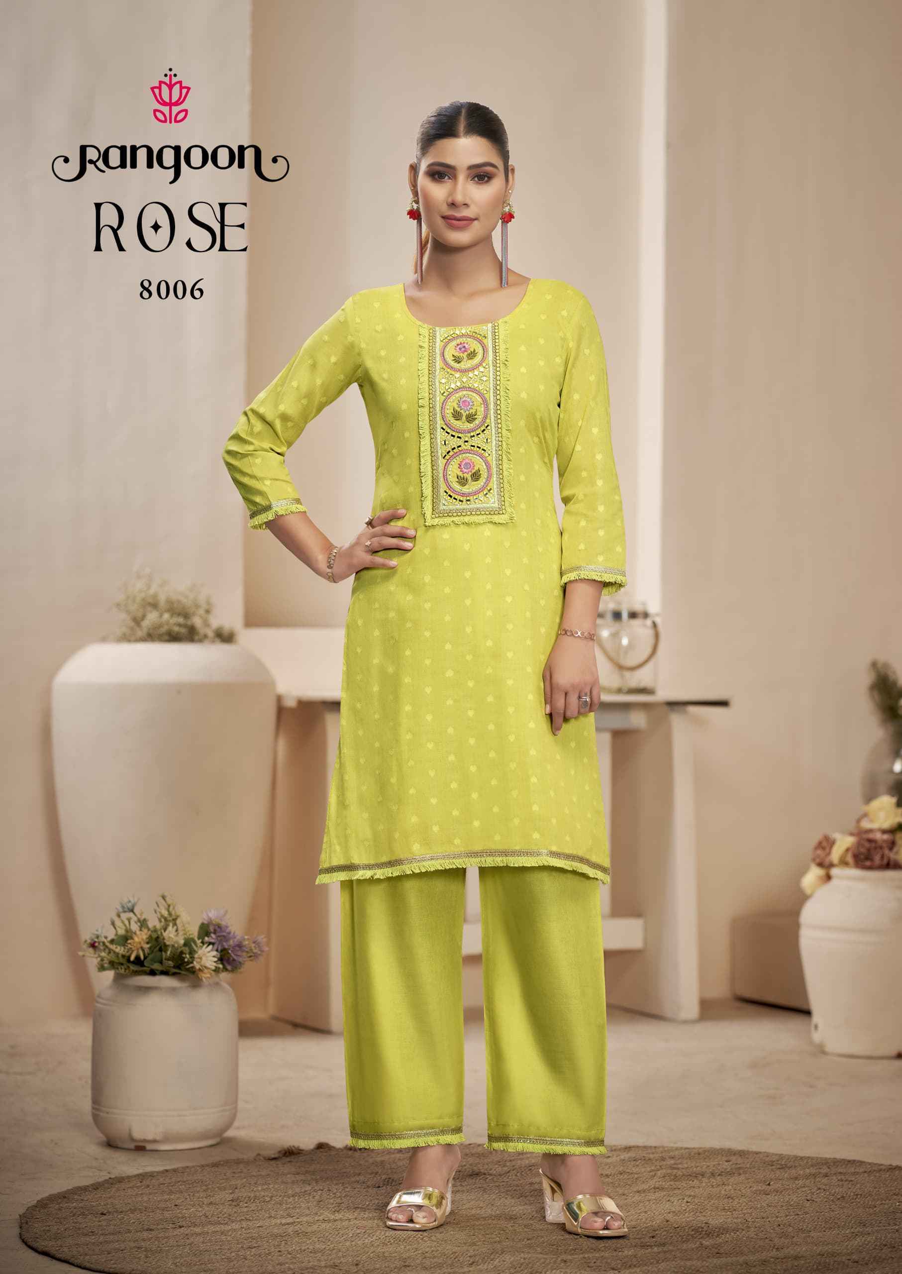 Rangoon Rose Cotton Readymade Suit With Bottom Wholesale Price ( 6 Pcs Catalog )