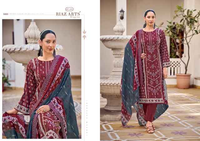 Riaz Arts Chevron Cotton Dress Material  Latest Catalog Wholesale Price ( 6 pcs Catalogue )