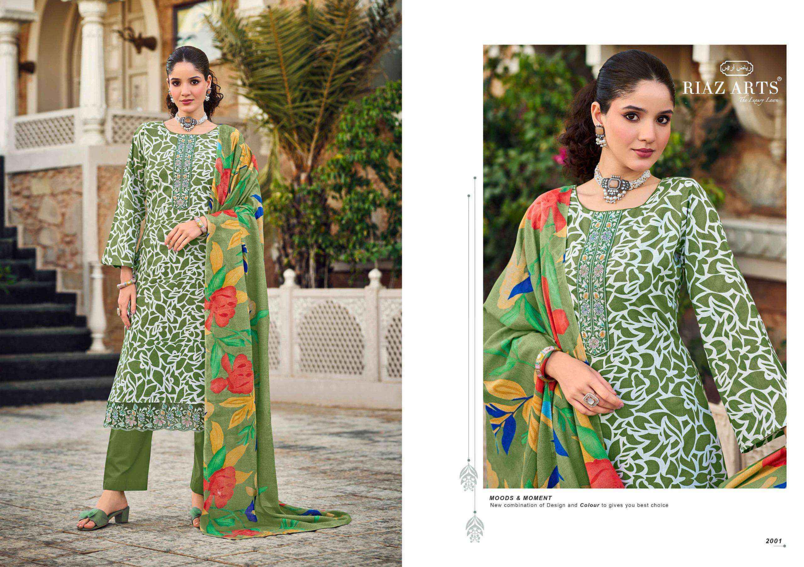 Riaz Arts Summer Star Lawn Cotton Suit New Catalog Wholesale Surat (  6 pcs Catalogue )