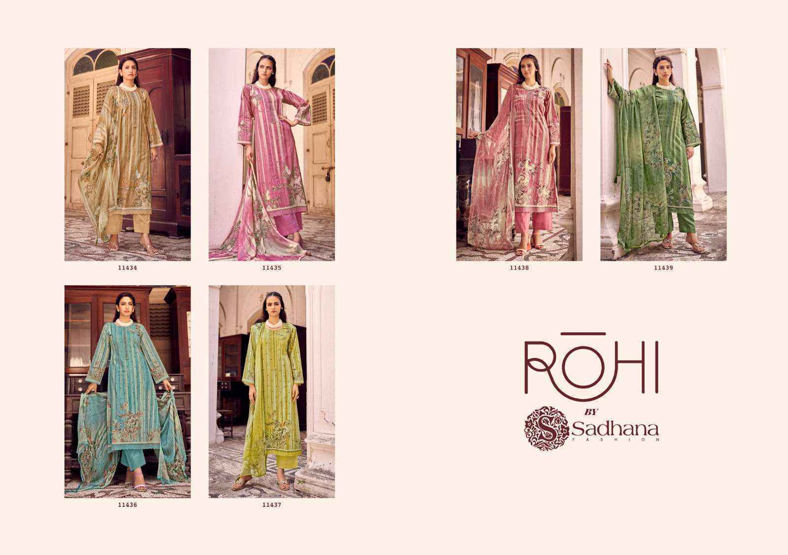Sadhana Fashion Rohi Lawn Cotton Dress Material Wholesale Price ( 6 pcs Catalog )