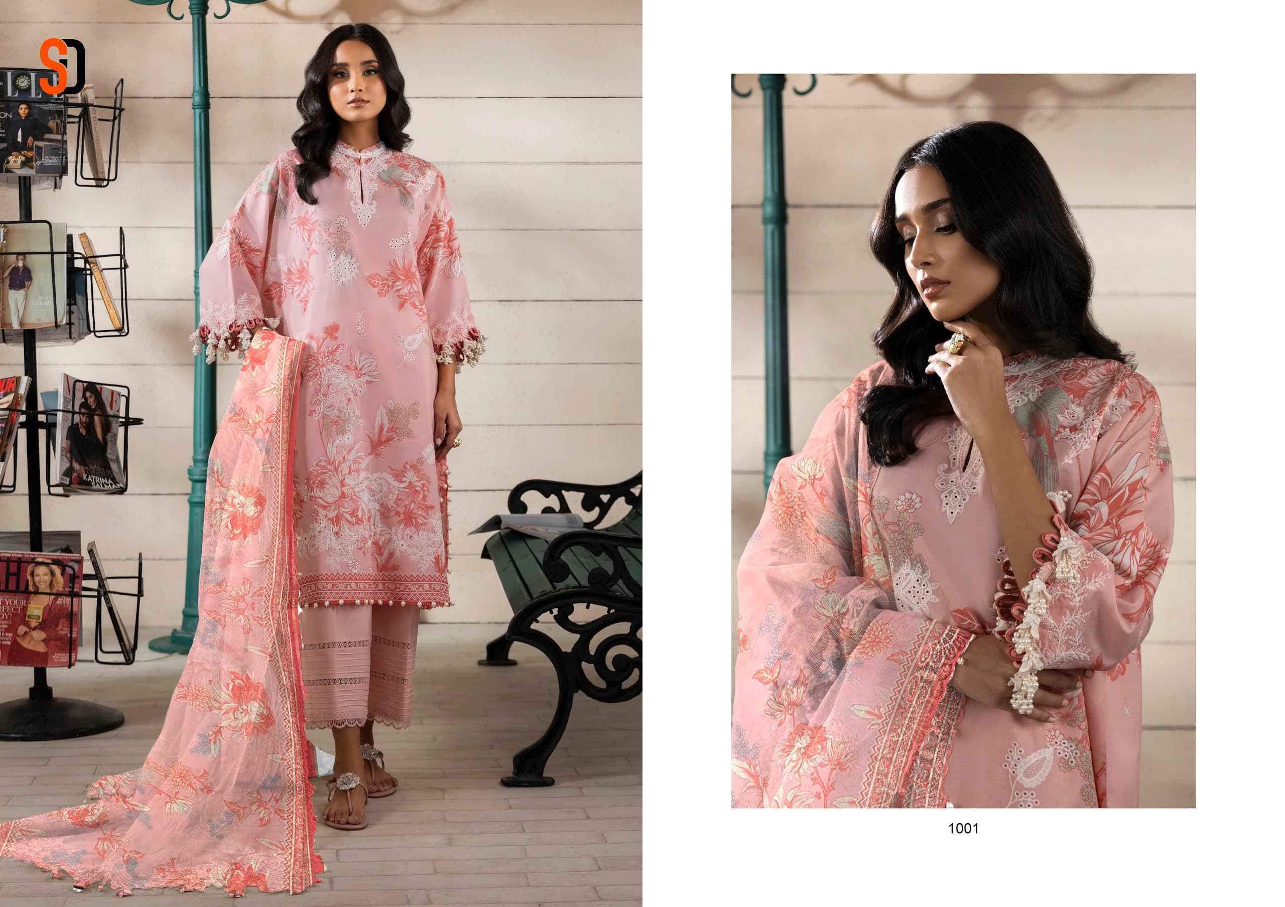 Shraddha Designer Muzlin Sana Safinaz Lawn Cotton Pakistani Suits ( 8 pcs Catalogue )