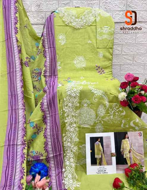 Shraddha Designer Muzlin Sana Safinaz Lawn Cotton Pakistani Suits ( 8 pcs Catalogue )
