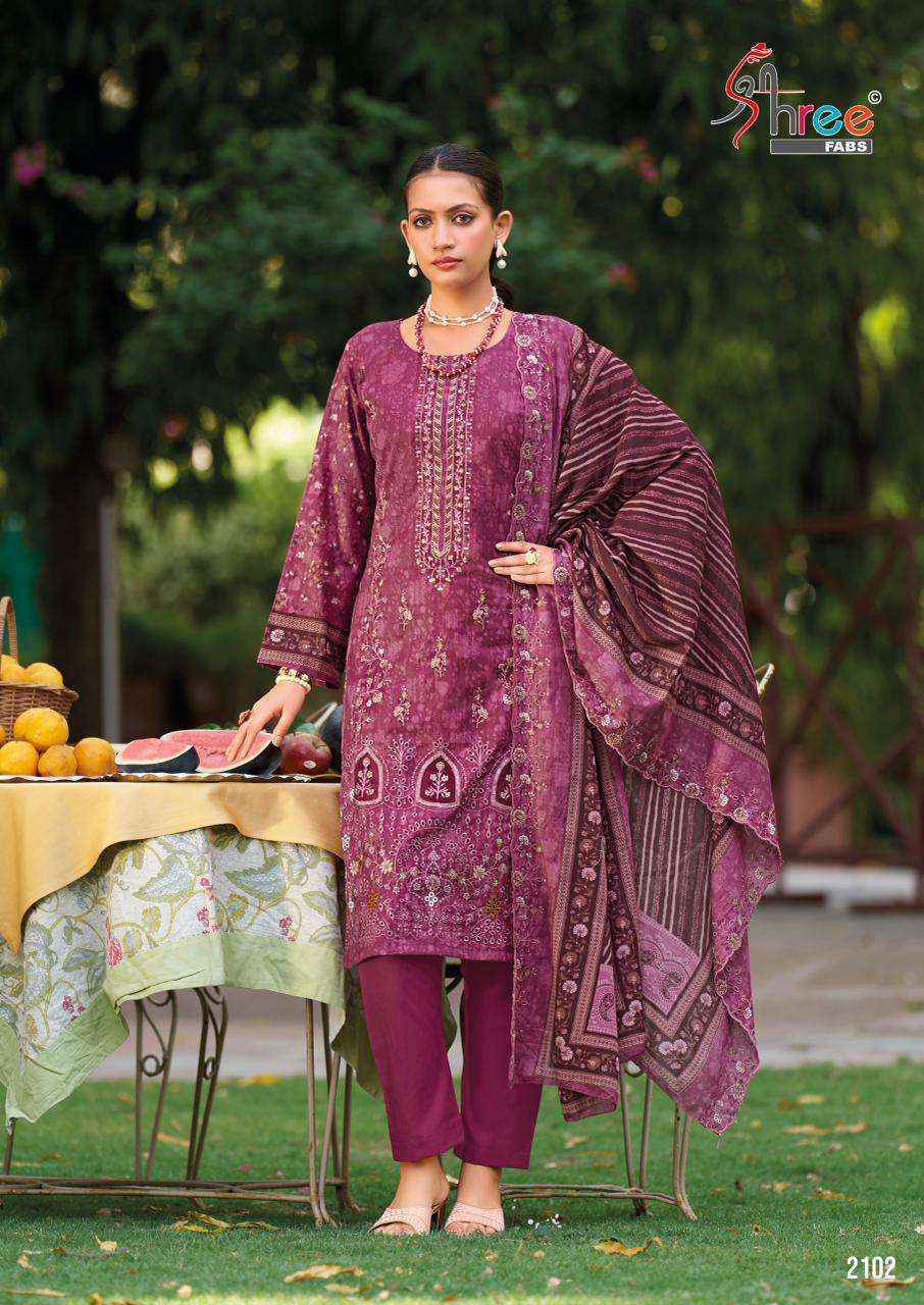 Shree Fabs Bin Saeed Lawn Collection Vol 21 Cotton Dress Material Wholesale Price ( 6 Pcs Catalog )