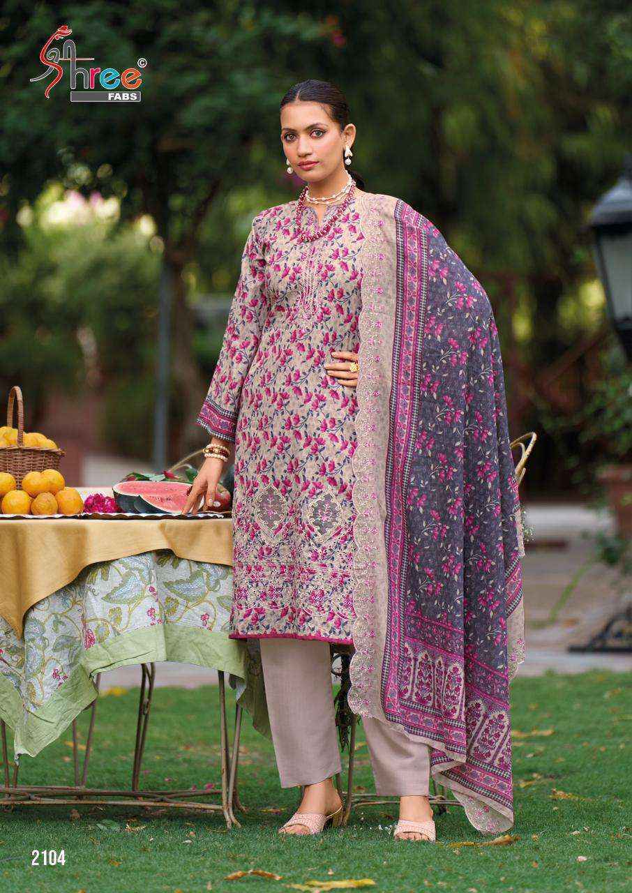 Shree Fabs Bin Saeed Lawn Collection Vol 21 Cotton Dress Material Wholesale Price ( 6 Pcs Catalog )