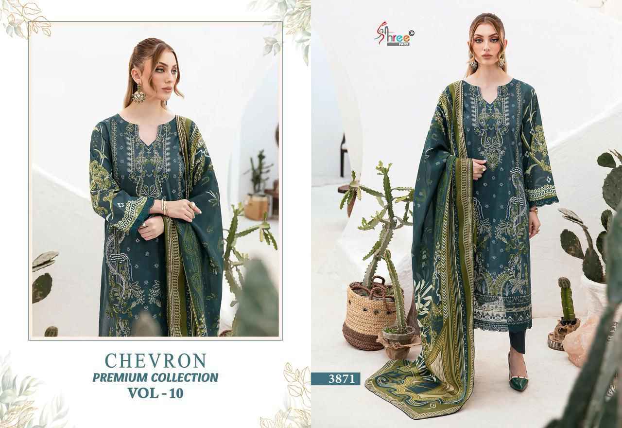 Shree Fabs Chevron Premium Collection Vol 10 Cotton Pakistani Suits ( 8 pcs Catalogue )