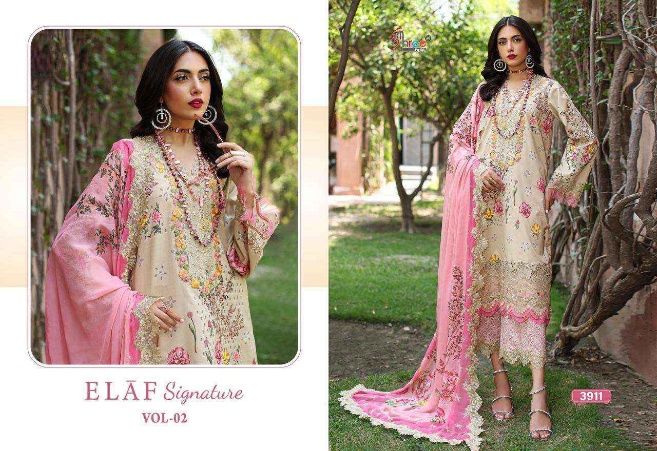 Shree Fabs Elaf Signature Vol 2 Lawn Cotton Dress Material Wholesale Price ( 6 Pcs Catalog )