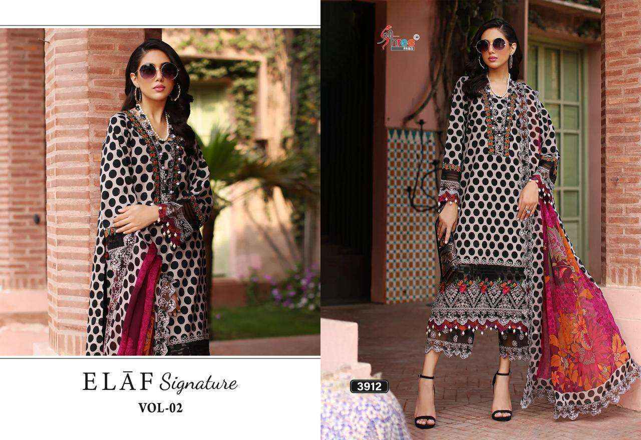 Shree Fabs Elaf Signature Vol 2 Lawn Cotton Dress Material Wholesale Price ( 6 Pcs Catalog )