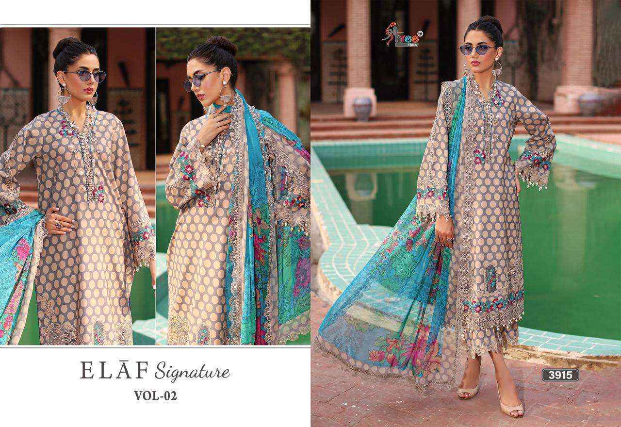Shree Fabs Elaf Signature Vol 2 Lawn Cotton Dress Material Wholesale Price ( 6 Pcs Catalog )