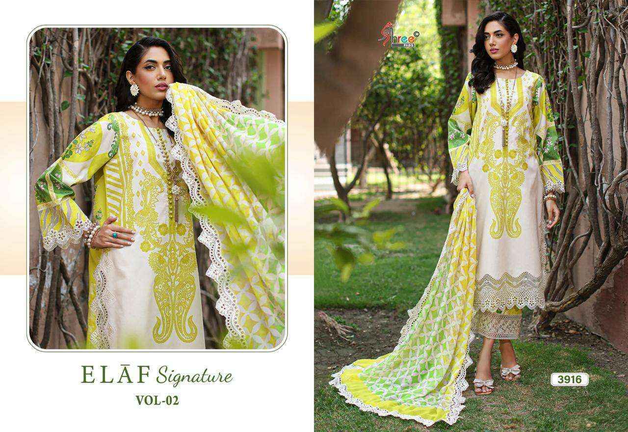 Shree Fabs Elaf Signature Vol 2 Lawn Cotton Dress Material Wholesale Price ( 6 Pcs Catalog )