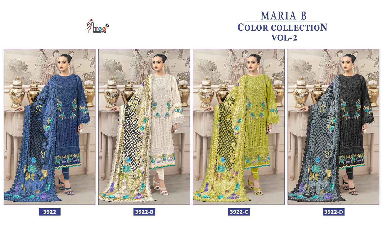 Shree Fabs Maria B Colour Collection Vol 2 Cotton Dress Material ( 4 pcs Catalogue )