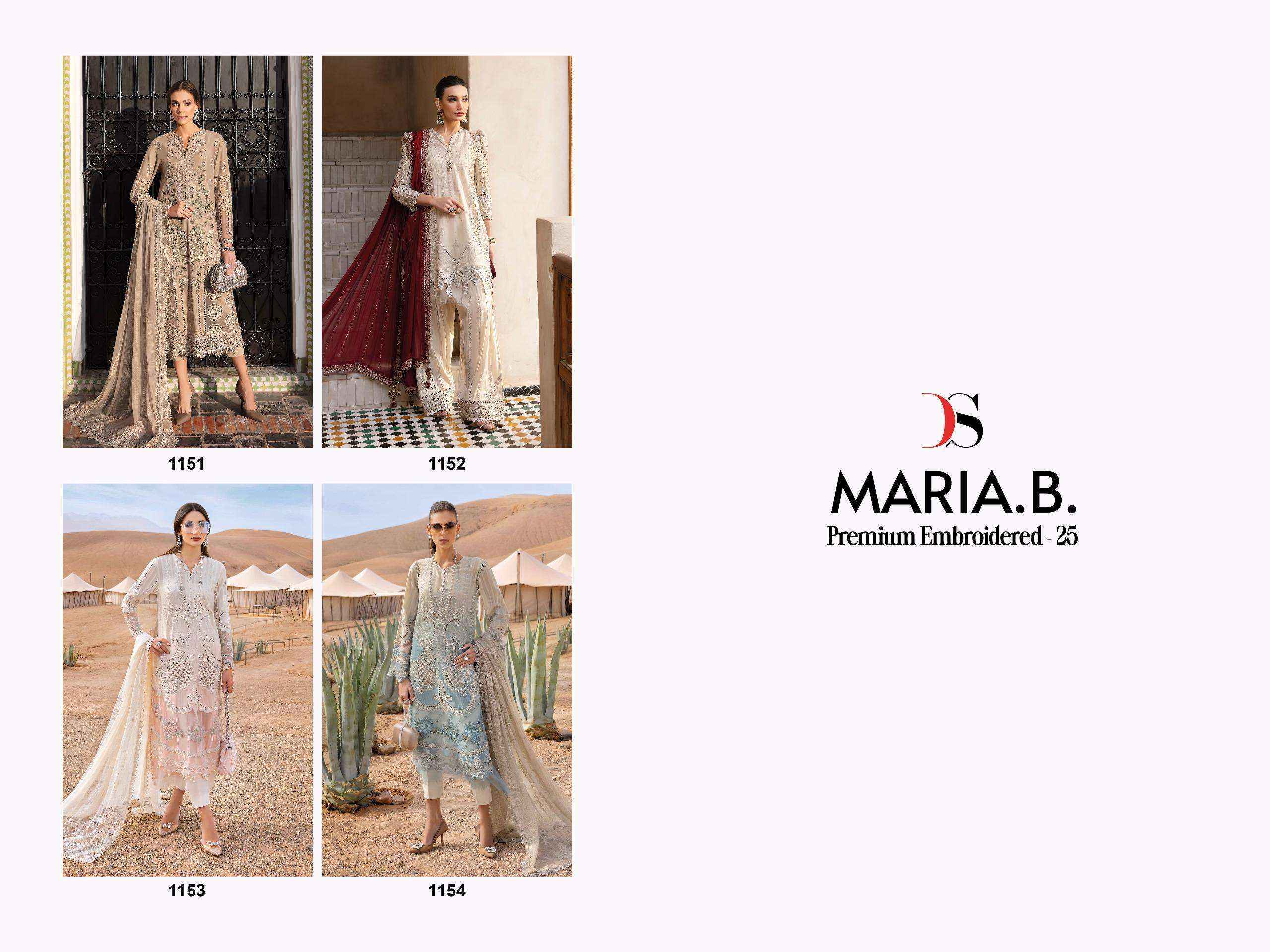Shree Fabs Maria B Premium Embroidered 25 Cotton Pakistani Suits ( 4 pcs Catalogue )