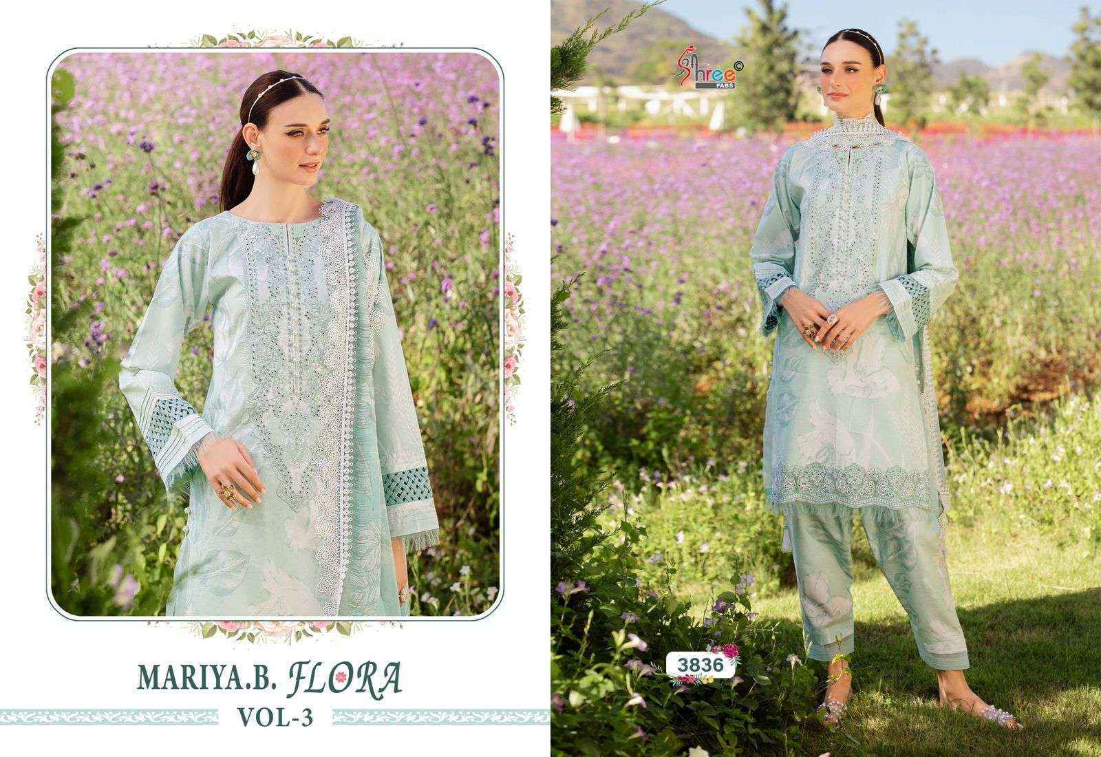 Shree Fabs Mariya B Flora Vol 3 Cotton Pakistani Suits ( 6 pcs Catalogue )