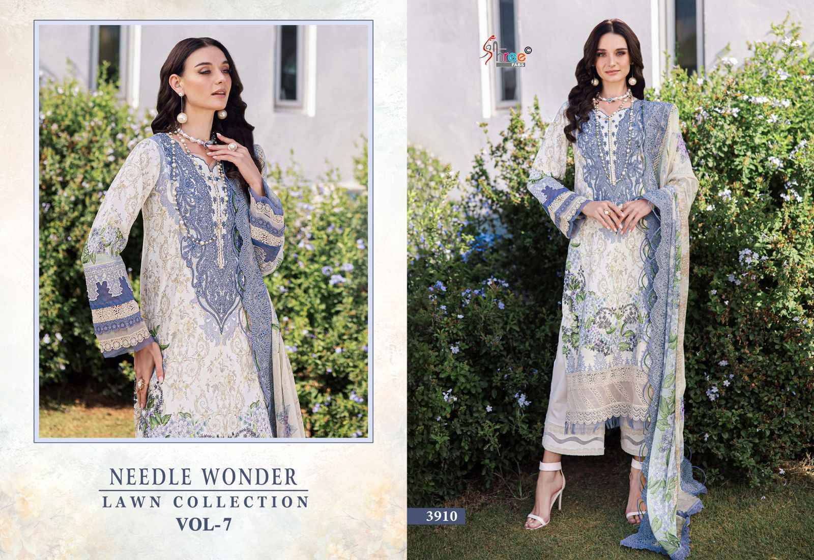 Shree Fabs Needle Wonder Lawn Collection Vol 7 Cotton Pakistani suits ( 7 pcs Catalogue )