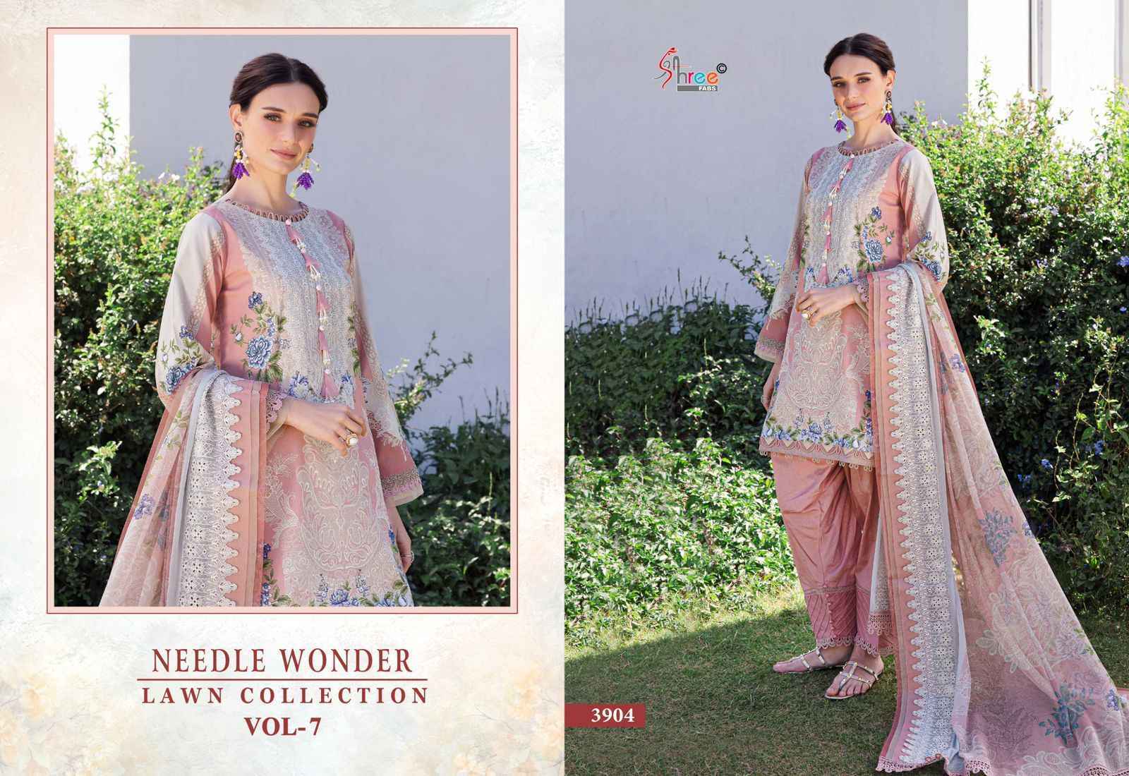 Shree Fabs Needle Wonder Lawn Collection Vol 7 Cotton Pakistani suits ( 7 pcs Catalogue )