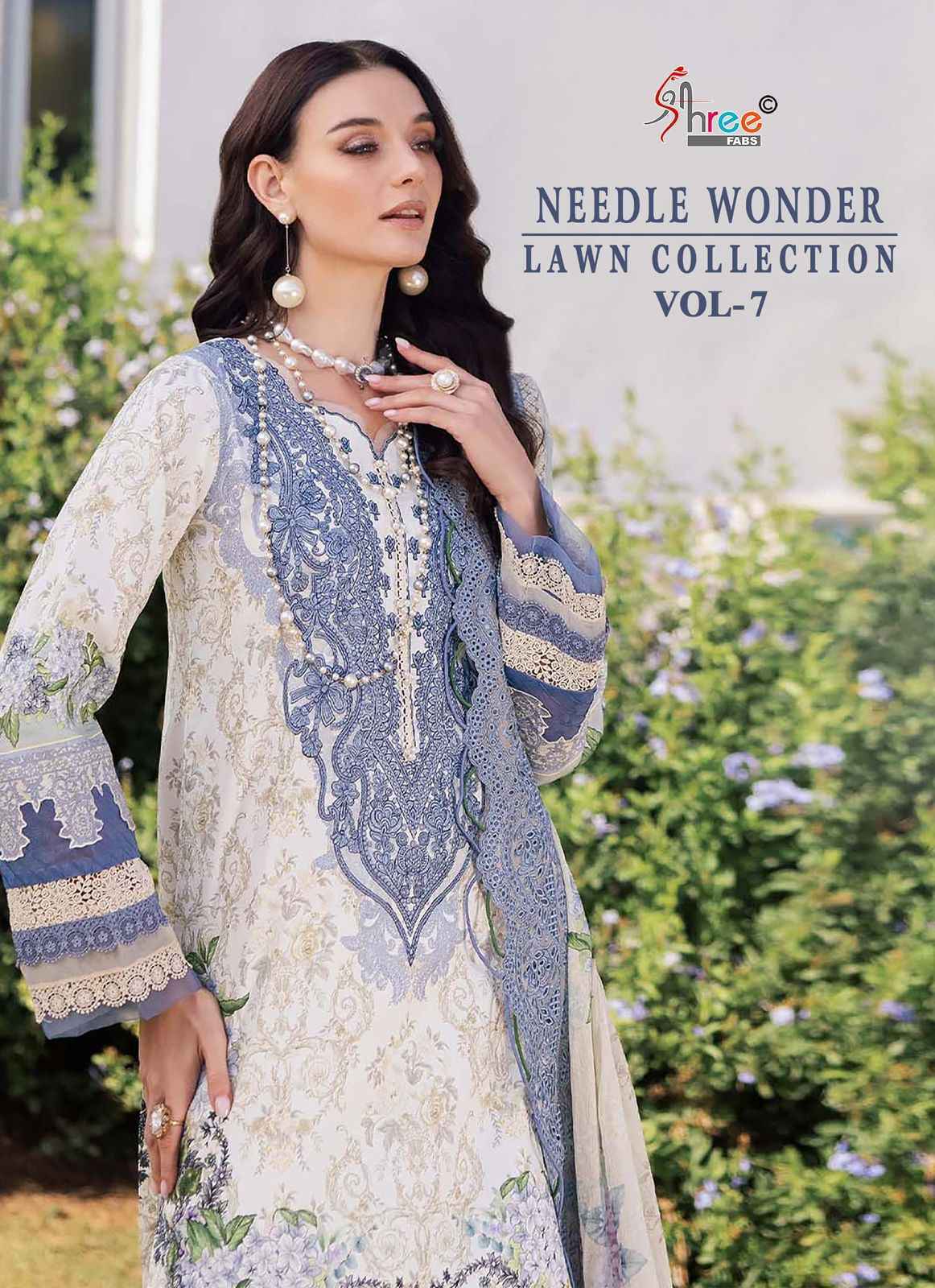 Shree Fabs Needle Wonder Lawn Collection Vol 7 Cotton Pakistani suits ( 7 pcs Catalogue )