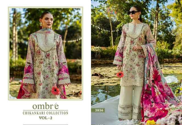 Shree Fabs Ombre Chikankari Collection Vol 2 Cotton Pakistani Suits ( 8 pcs Catalogue )