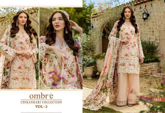 Shree Fabs Ombre Chikankari Collection Vol 2 Cotton Pakistani Suits ( 8 pcs Catalogue )
