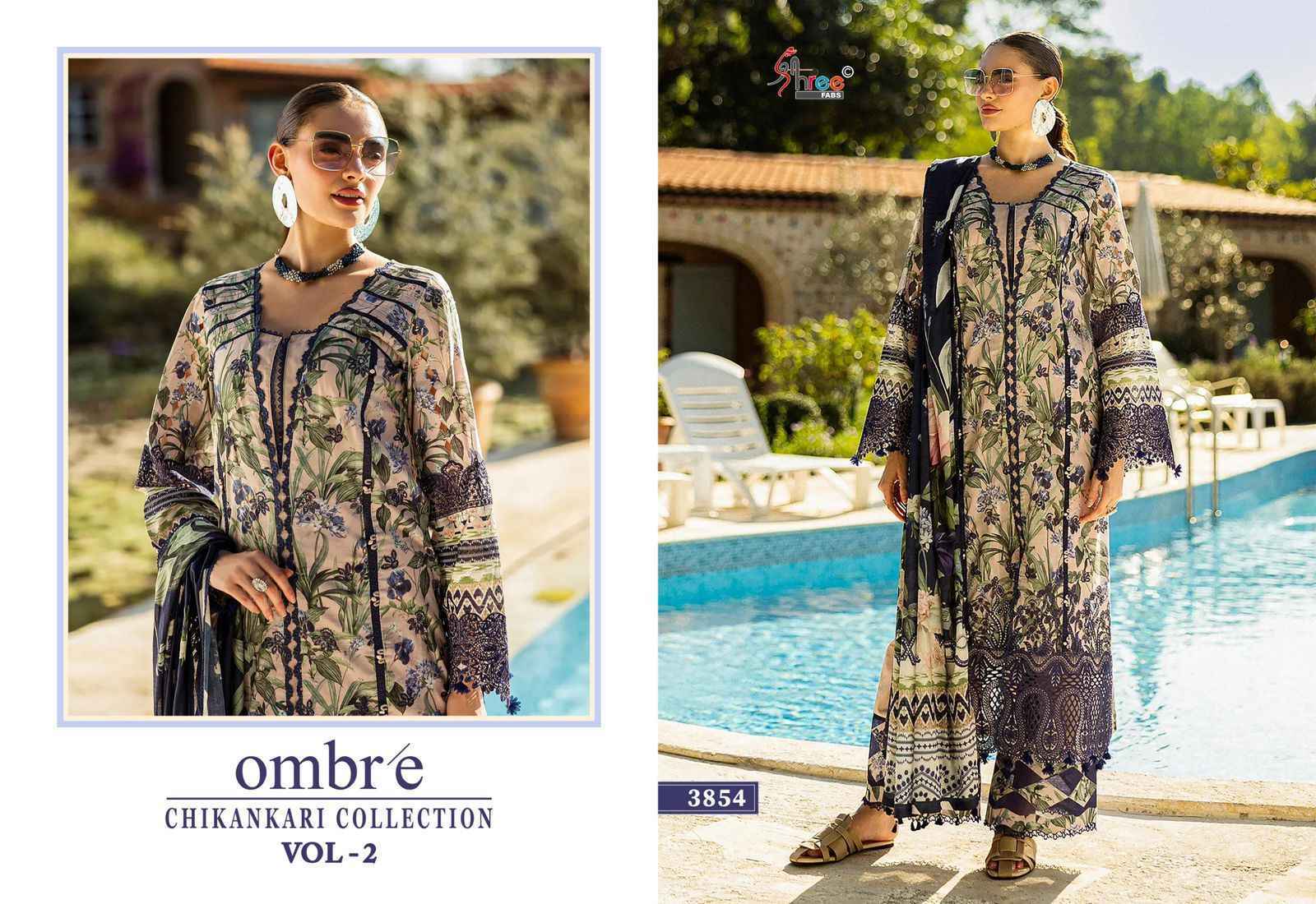 Shree Fabs Ombre Chikankari Collection Vol 2 Cotton Pakistani Suits ( 8 pcs Catalogue )