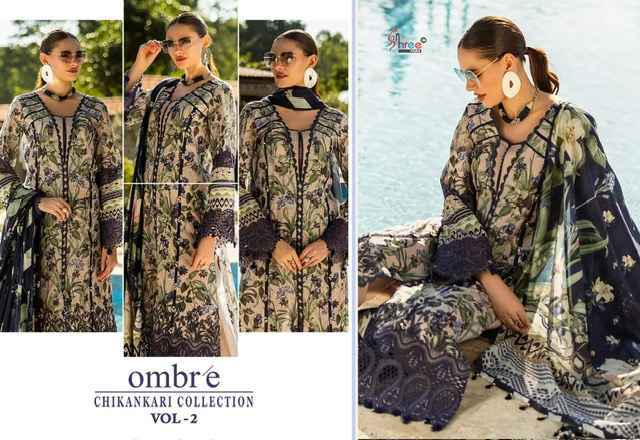 Shree Fabs Ombre Chikankari Collection Vol 2 Cotton Pakistani Suits ( 8 pcs Catalogue )