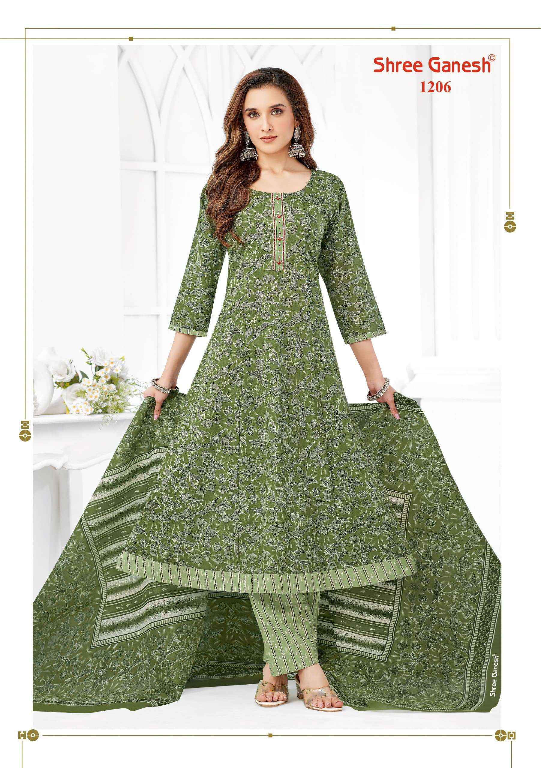 SHREE GANESH ZEENAT VOL 2 COTTON PRINT ANARKALI STYLE LADIES READYMADE SUIT WHOLESALE PRICE ( 9 PCS CATALOG )