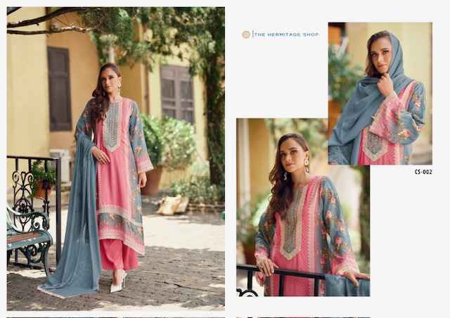 The Hermitage Shop Cross Stitch Lawn Cotton Suits Surat Online Shopping ( 6 pcs Catalogue )