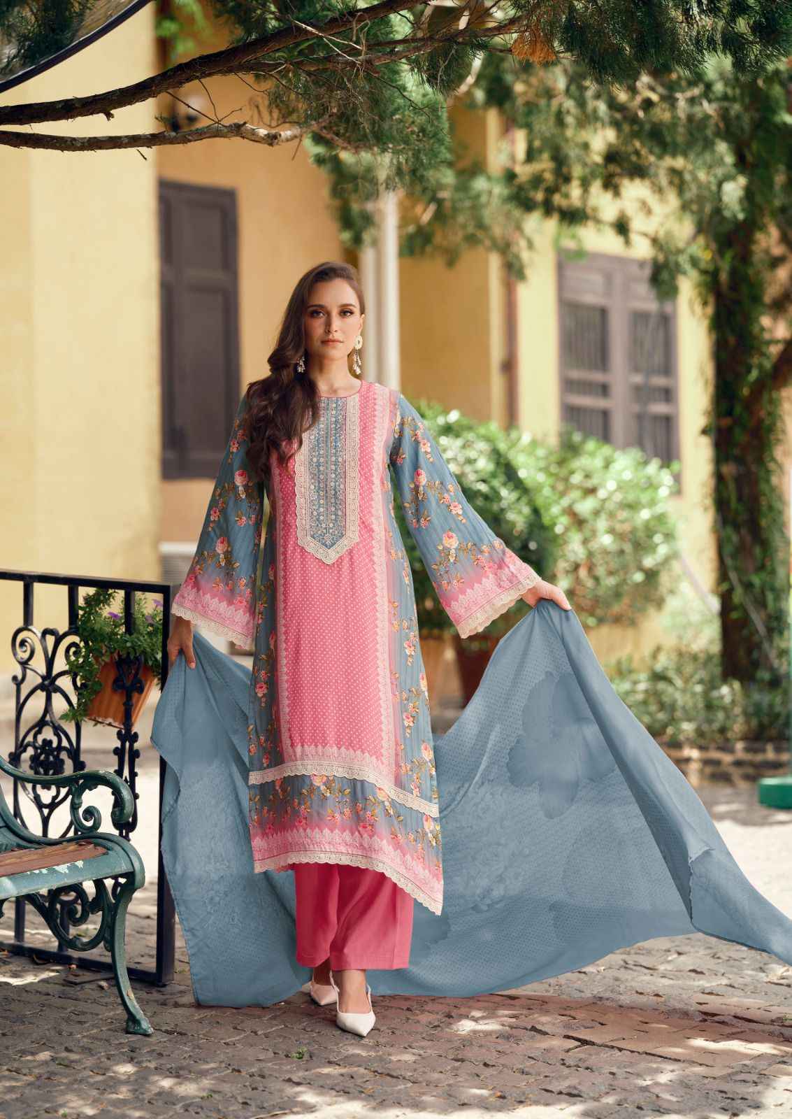 The Hermitage Shop Cross Stitch Lawn Cotton Suits Surat Online Shopping ( 6 pcs Catalogue )