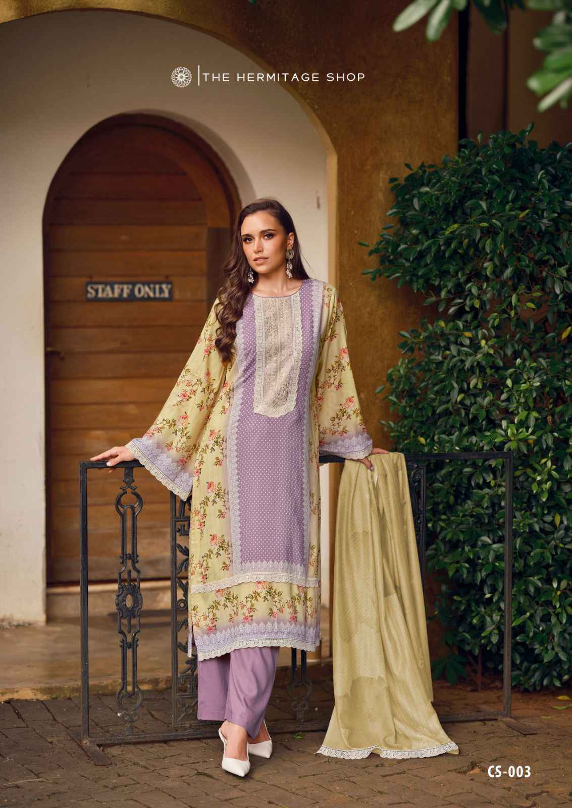 The Hermitage Shop Cross Stitch Lawn Cotton Suits Surat Online Shopping ( 6 pcs Catalogue )