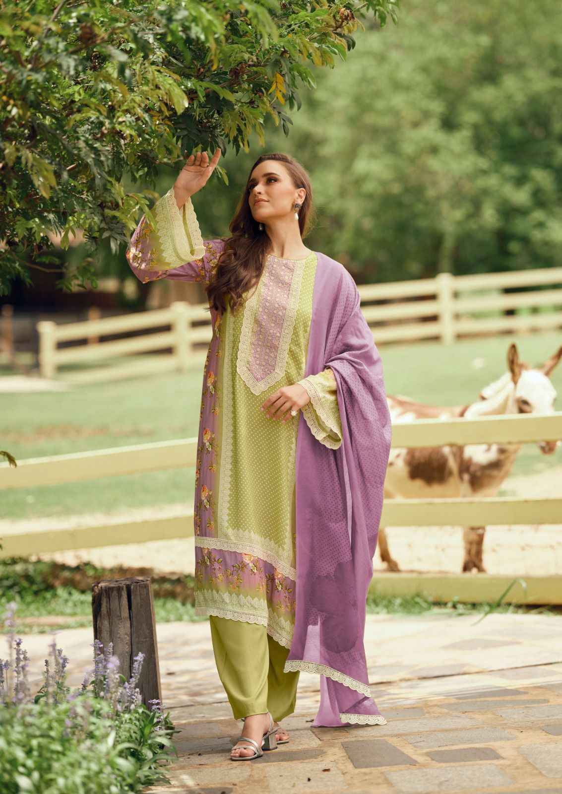 The Hermitage Shop Cross Stitch Lawn Cotton Suits Surat Online Shopping ( 6 pcs Catalogue )