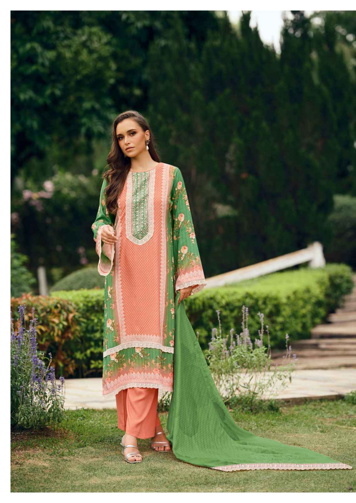 The Hermitage Shop Cross Stitch Lawn Cotton Suits Surat Online Shopping ( 6 pcs Catalogue )