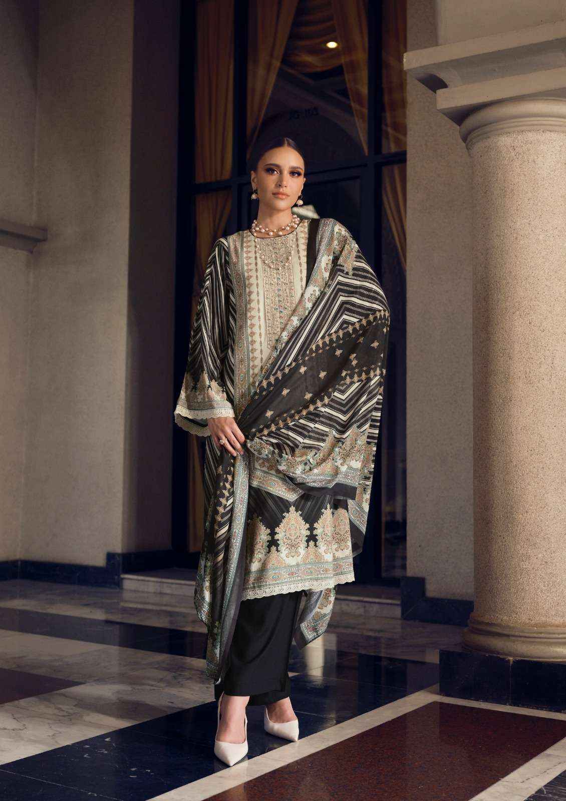 The Hermitage Shop Marrakesh Jam Satin Dress Material Wholesale Price ( 6 Pcs Catalog )