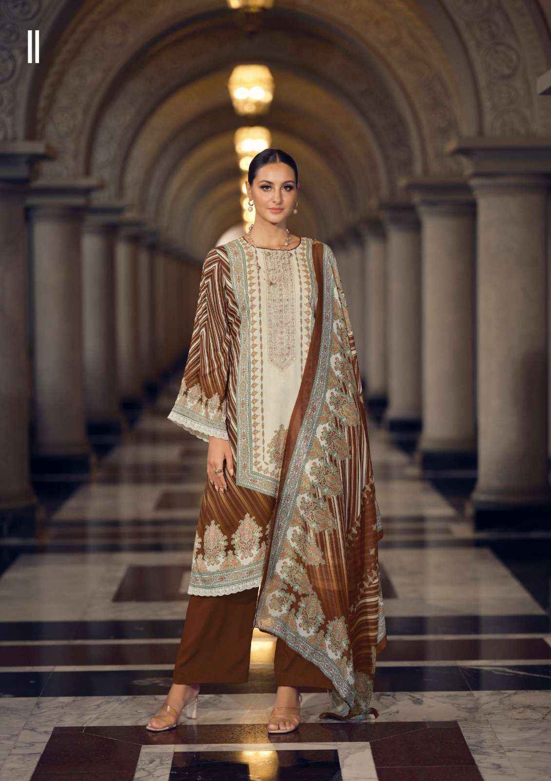 The Hermitage Shop Marrakesh Jam Satin Dress Material Wholesale Price ( 6 Pcs Catalog )