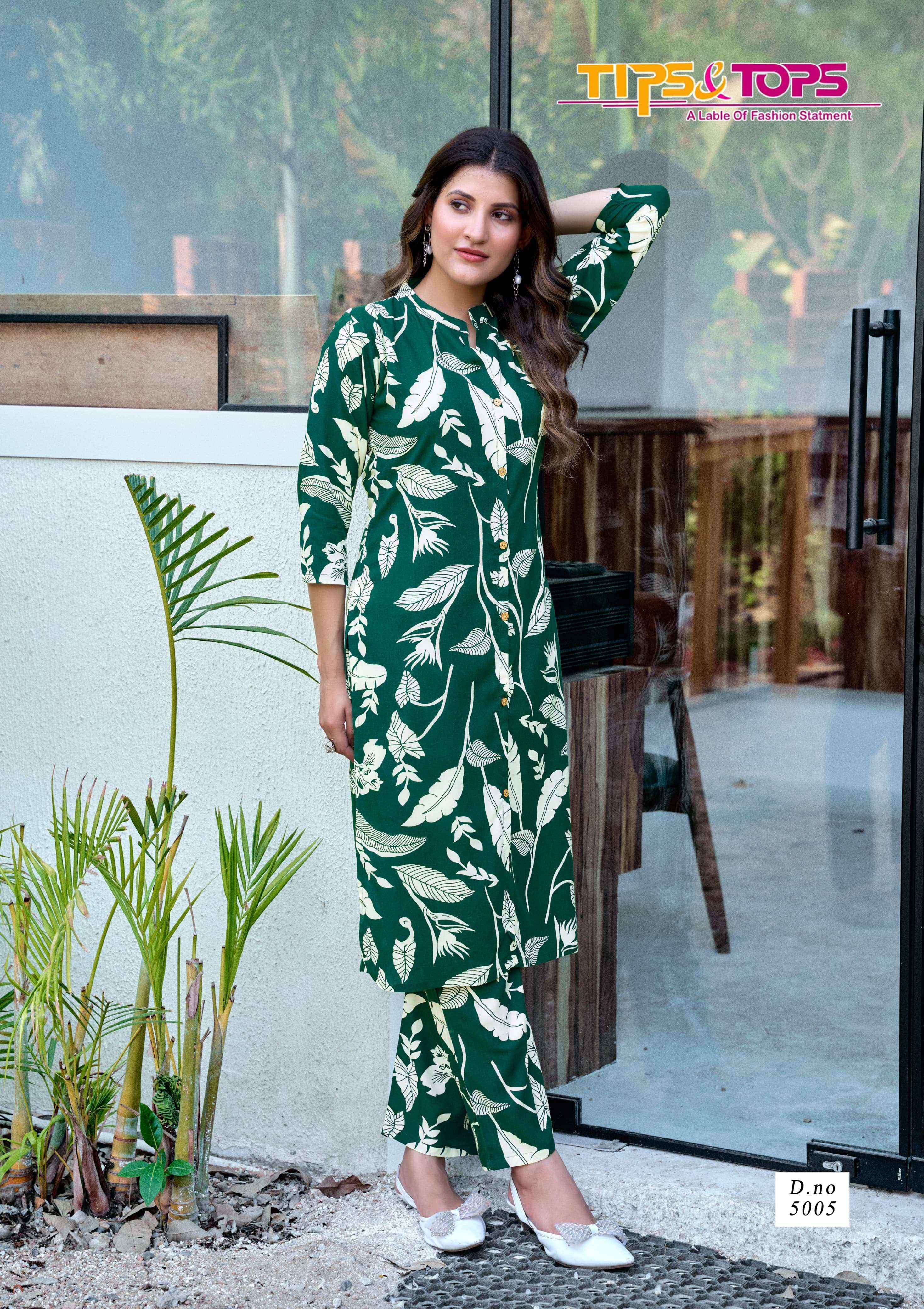 TIPS AND TOPS CINDERELLA VOL 5 RAYON PRINT FANCY KURTI WITH BOTTOM PAIR WHOLESALE PRICE ( 6 PCS CATALOG )