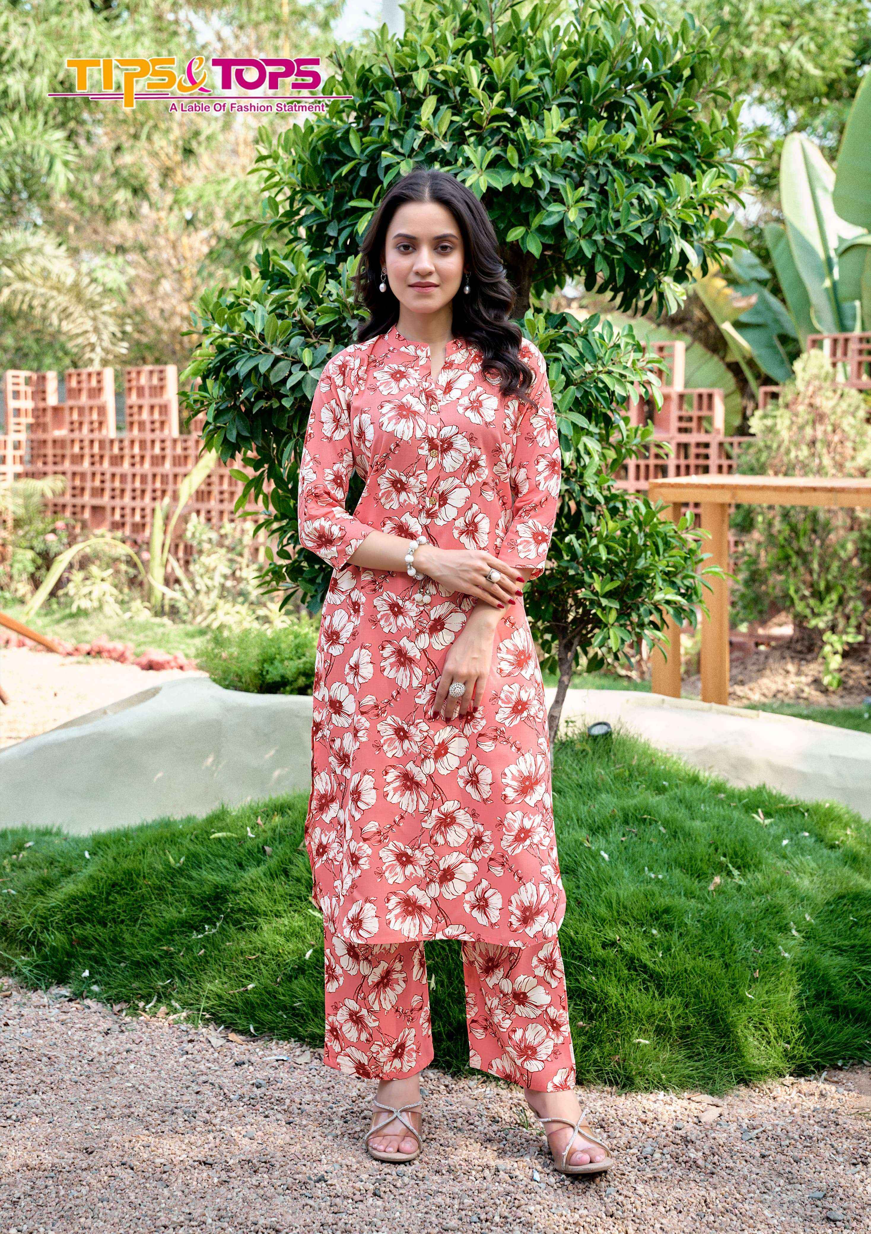TIPS AND TOPS CINDERELLA VOL 5 RAYON PRINT FANCY KURTI WITH BOTTOM PAIR WHOLESALE PRICE ( 6 PCS CATALOG )