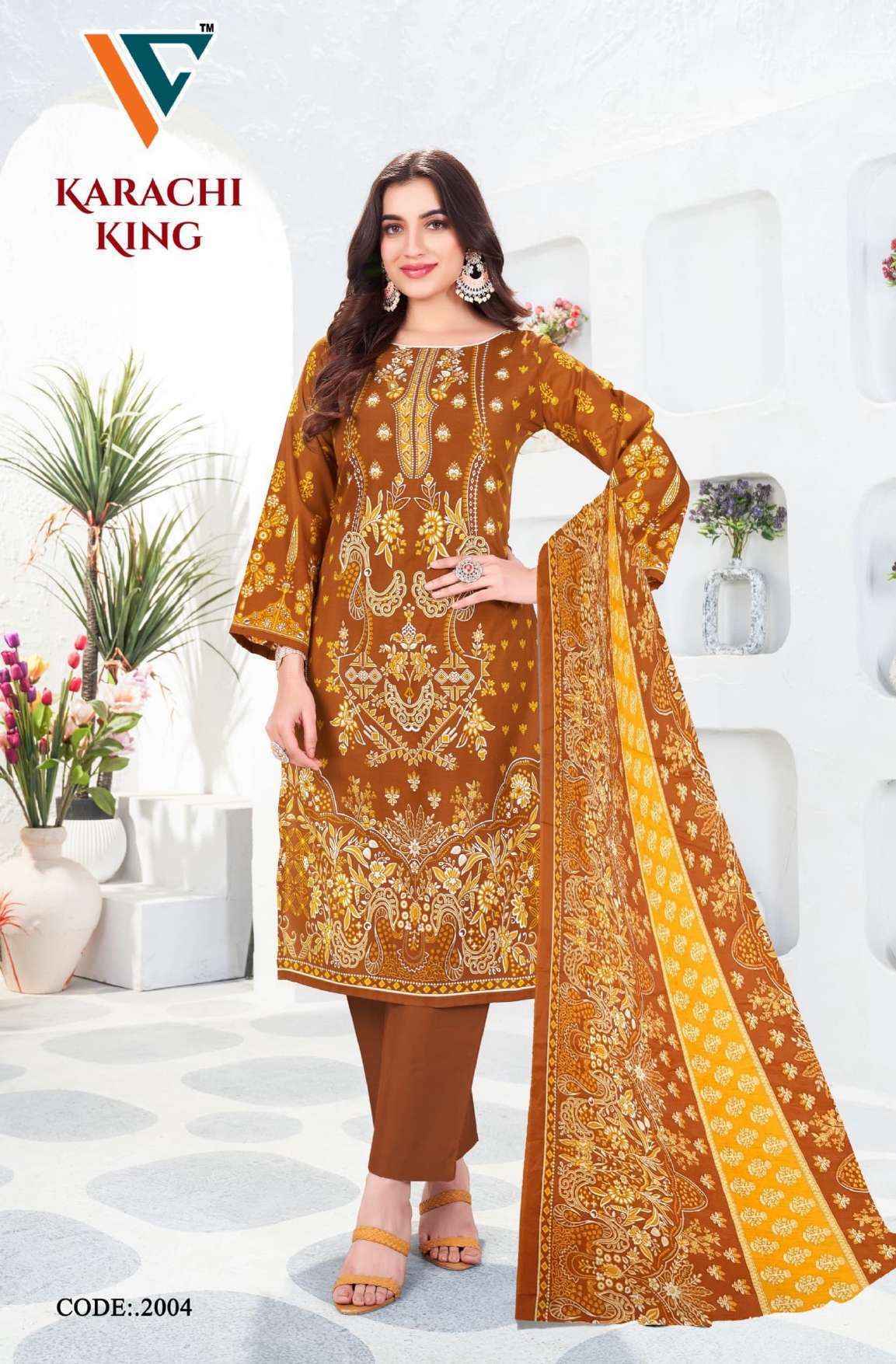 Vandana Creation Karachi King Vol 20 Cotton Dress Material Wholesale Rate ( 8 Pcs Catalog )