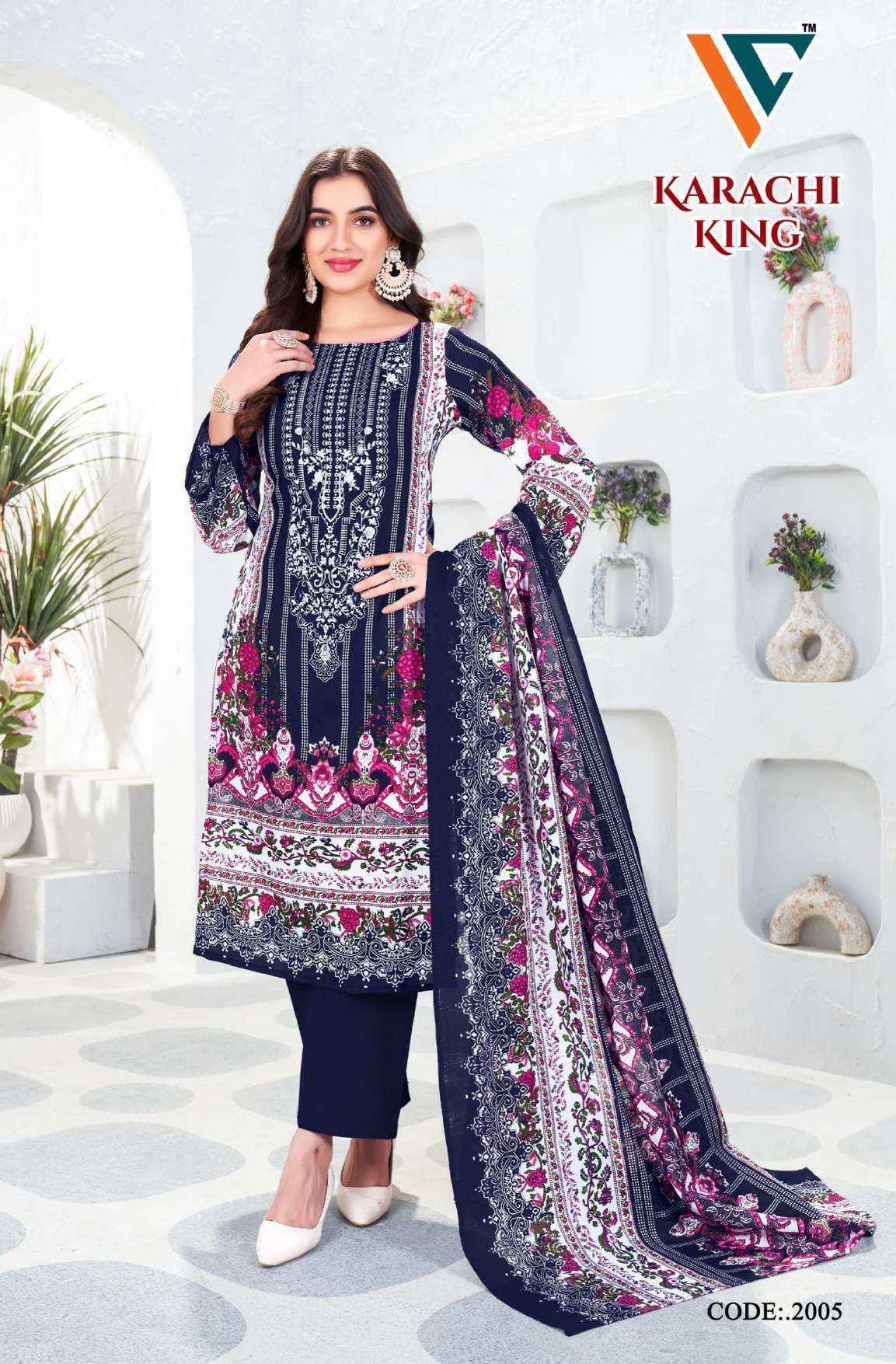 Vandana Creation Karachi King Vol 20 Cotton Dress Material Wholesale Rate ( 8 Pcs Catalog )