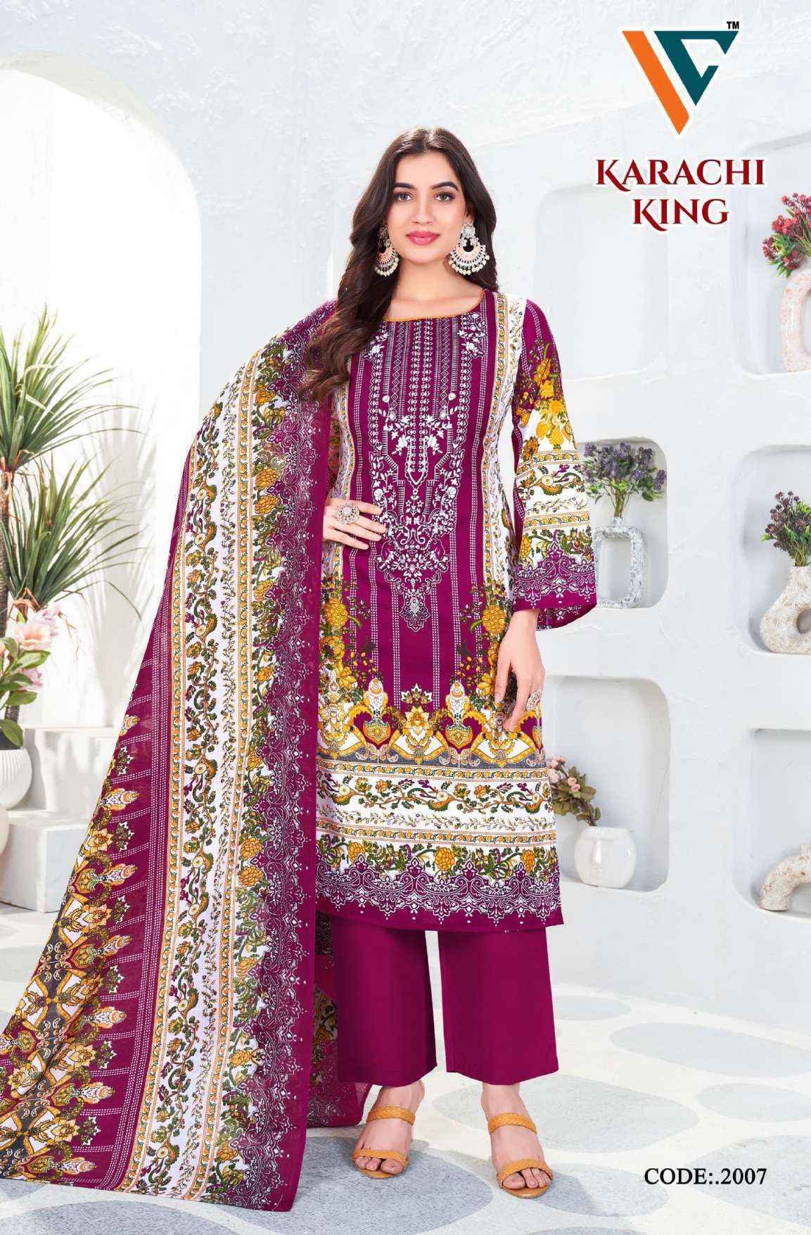 Vandana Creation Karachi King Vol 20 Cotton Dress Material Wholesale Rate ( 8 Pcs Catalog )