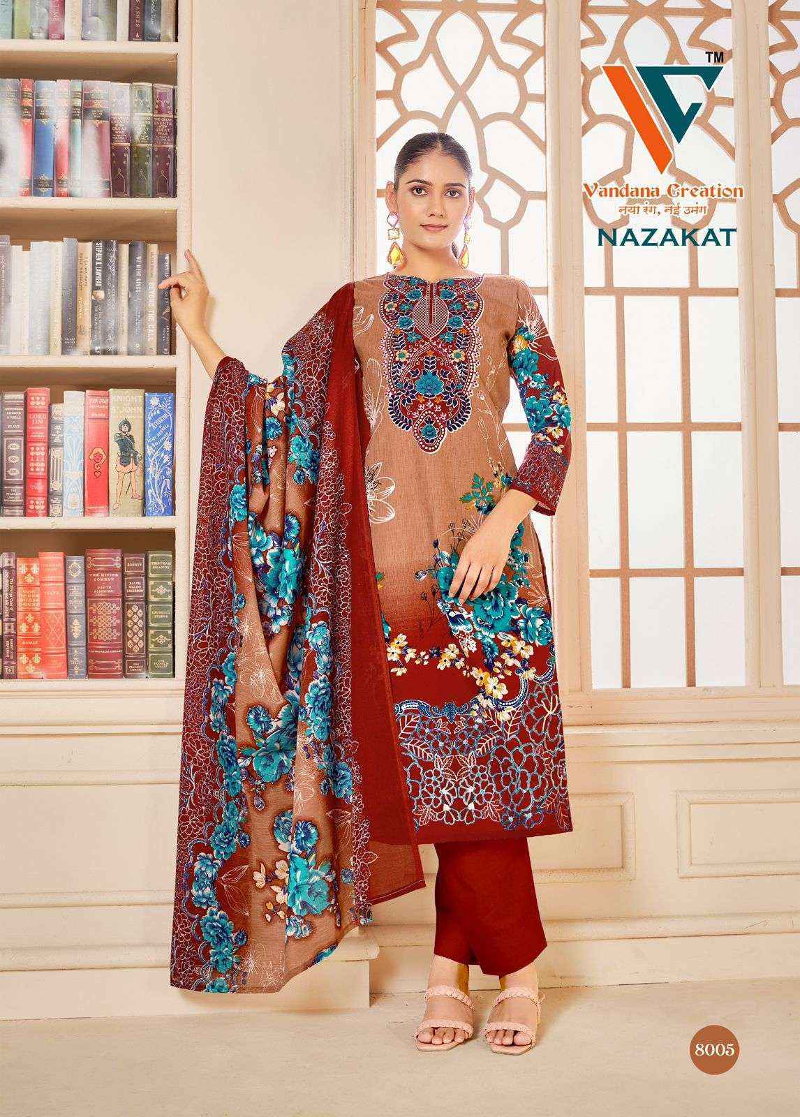 Vandana Creation Nazakat Vol 8 Cotton Dress Material Wholesale Price ( 8 Pcs Catalog )