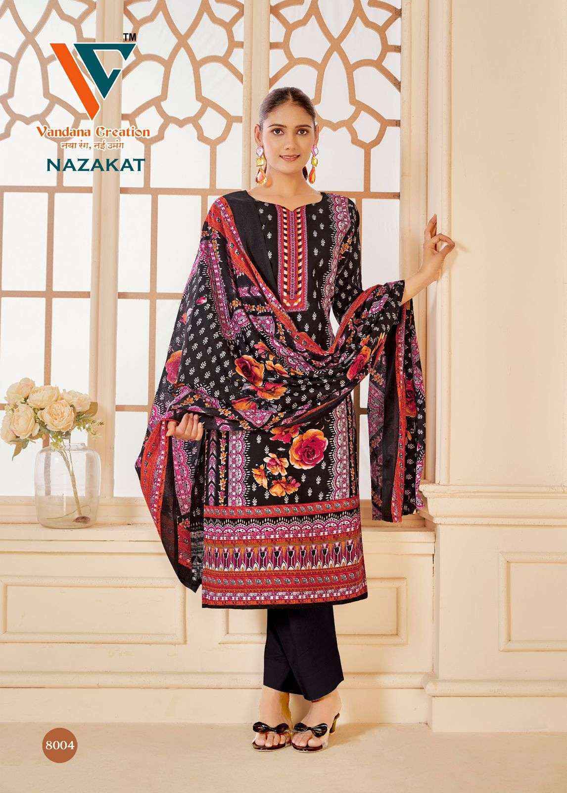 Vandana Creation Nazakat Vol 8 Cotton Dress Material Wholesale Price ( 8 Pcs Catalog )