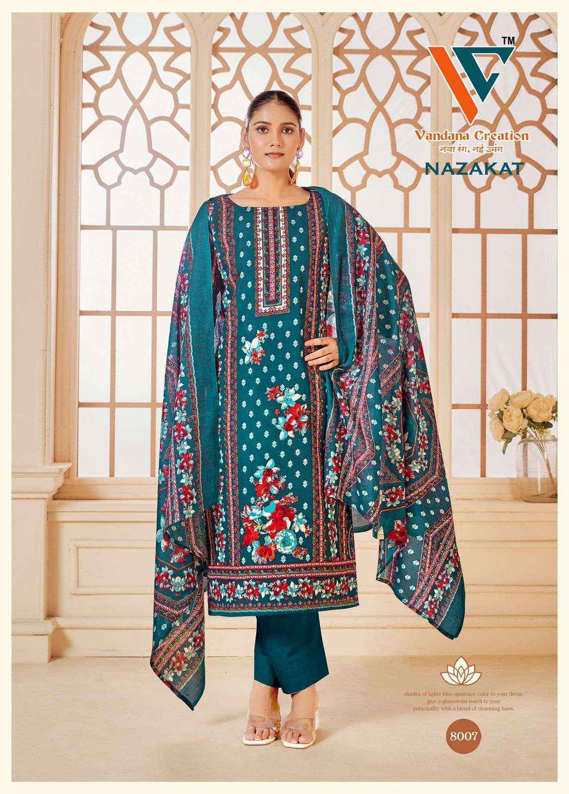Vandana Creation Nazakat Vol 8 Cotton Dress Material Wholesale Price ( 8 Pcs Catalog )