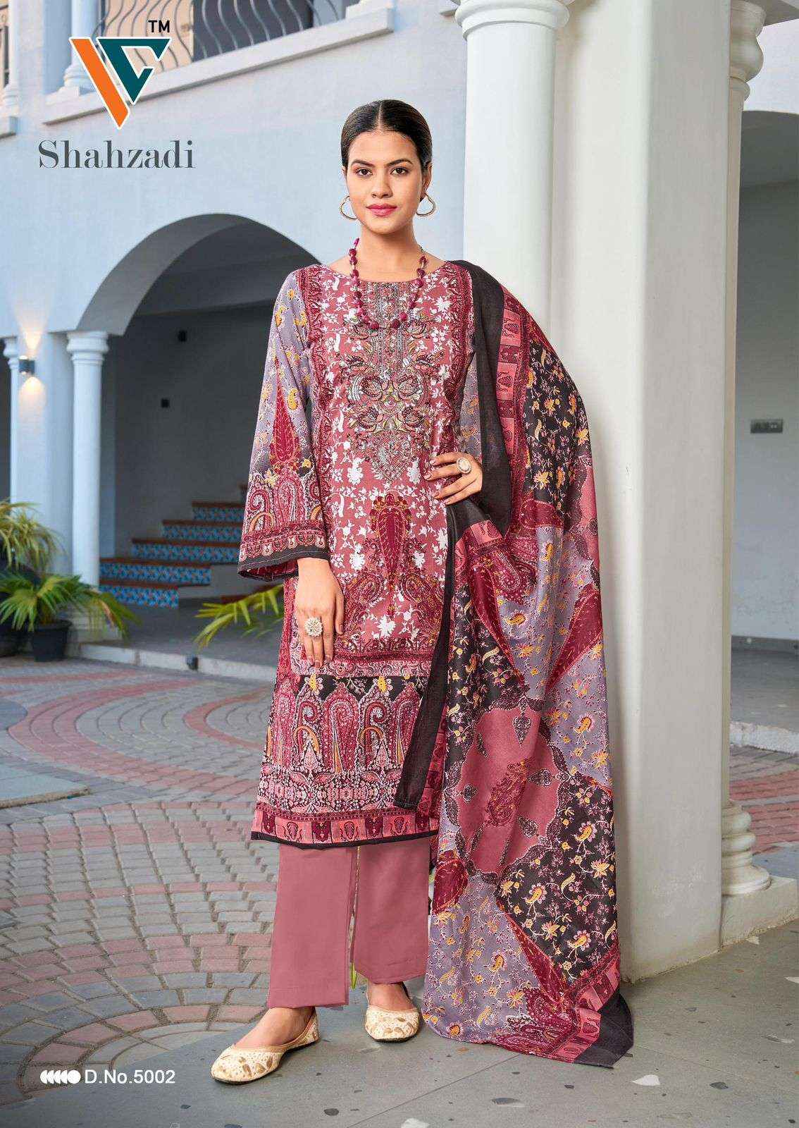 VANDANA CREATION SHAHZADI VOL 5 COTTON DIGITAL PRINT DRESS MATERIAL WHOLESALE PRICE ( 8 PCS CATALOG )