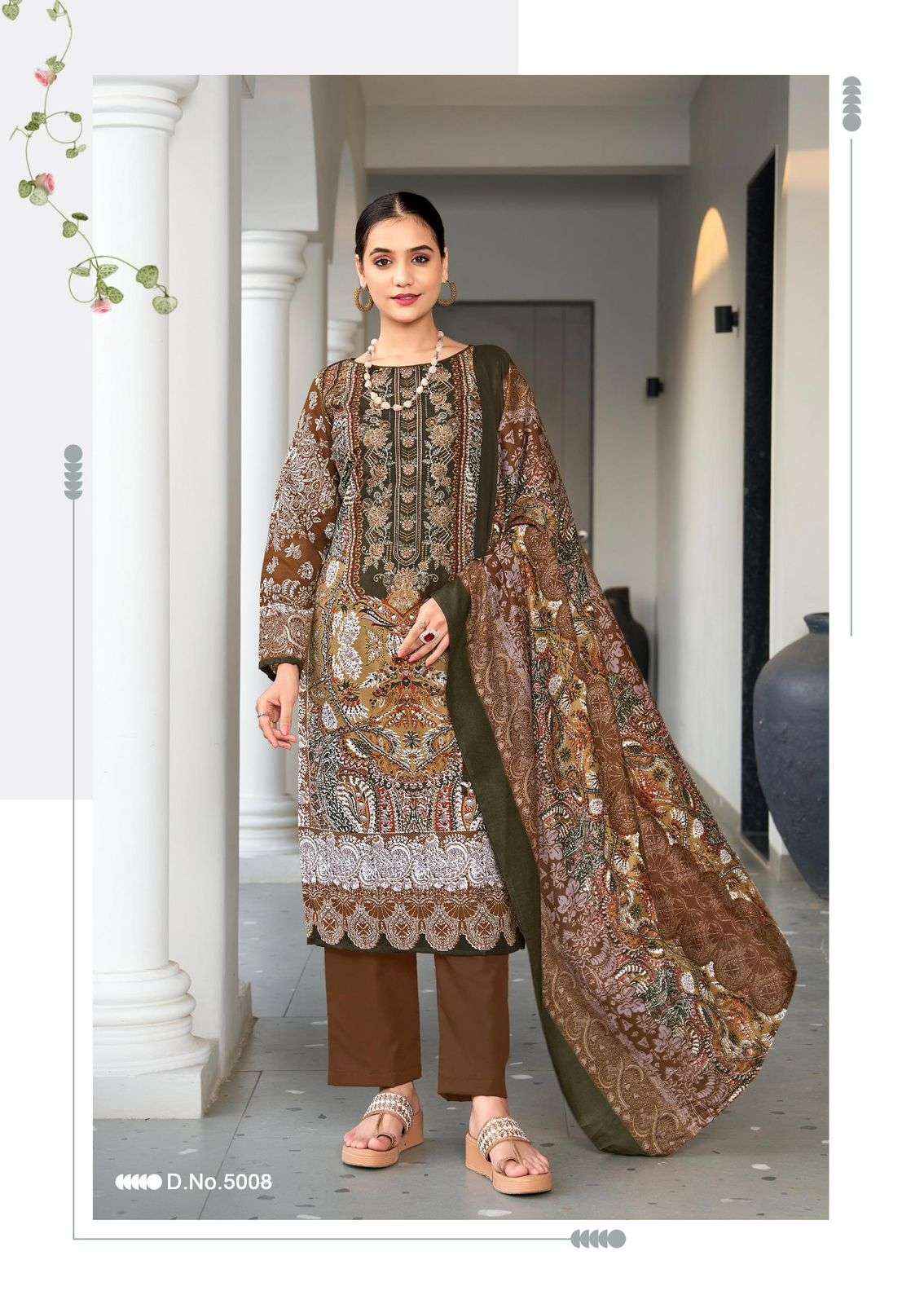 VANDANA CREATION SHAHZADI VOL 5 COTTON DIGITAL PRINT DRESS MATERIAL WHOLESALE PRICE ( 8 PCS CATALOG )